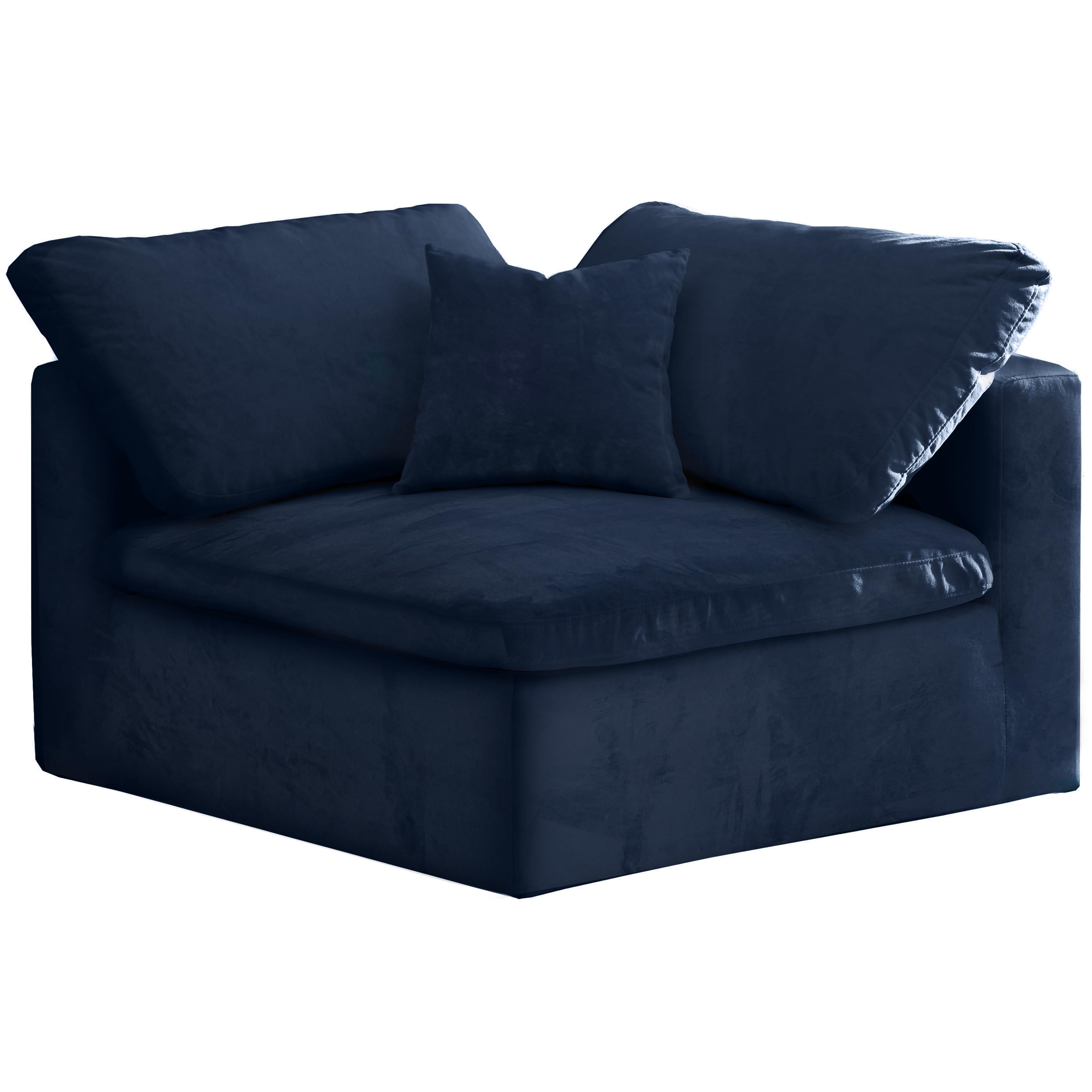 Meridian Cozy Navy Velvet Chair