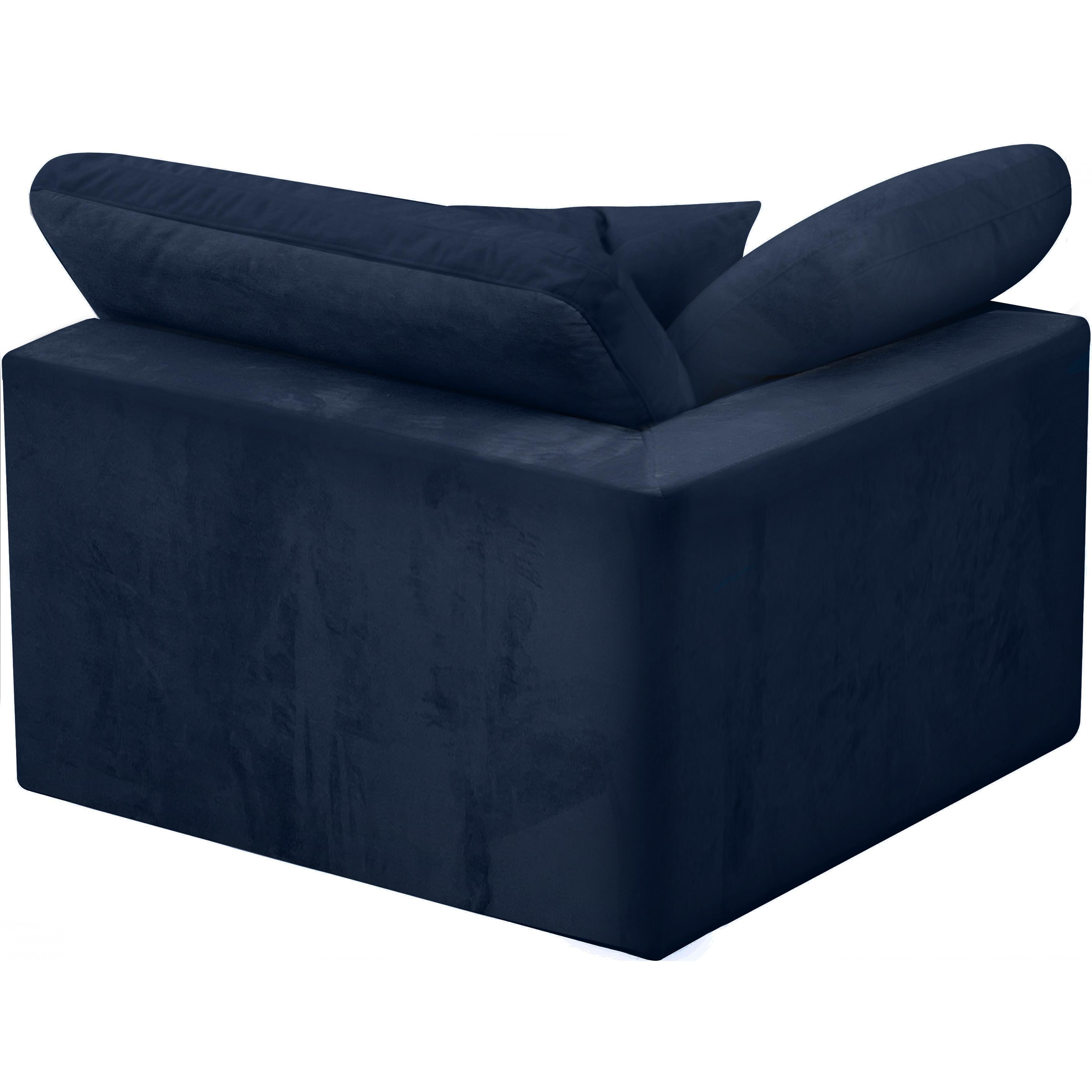 Meridian Cozy Navy Velvet Chair