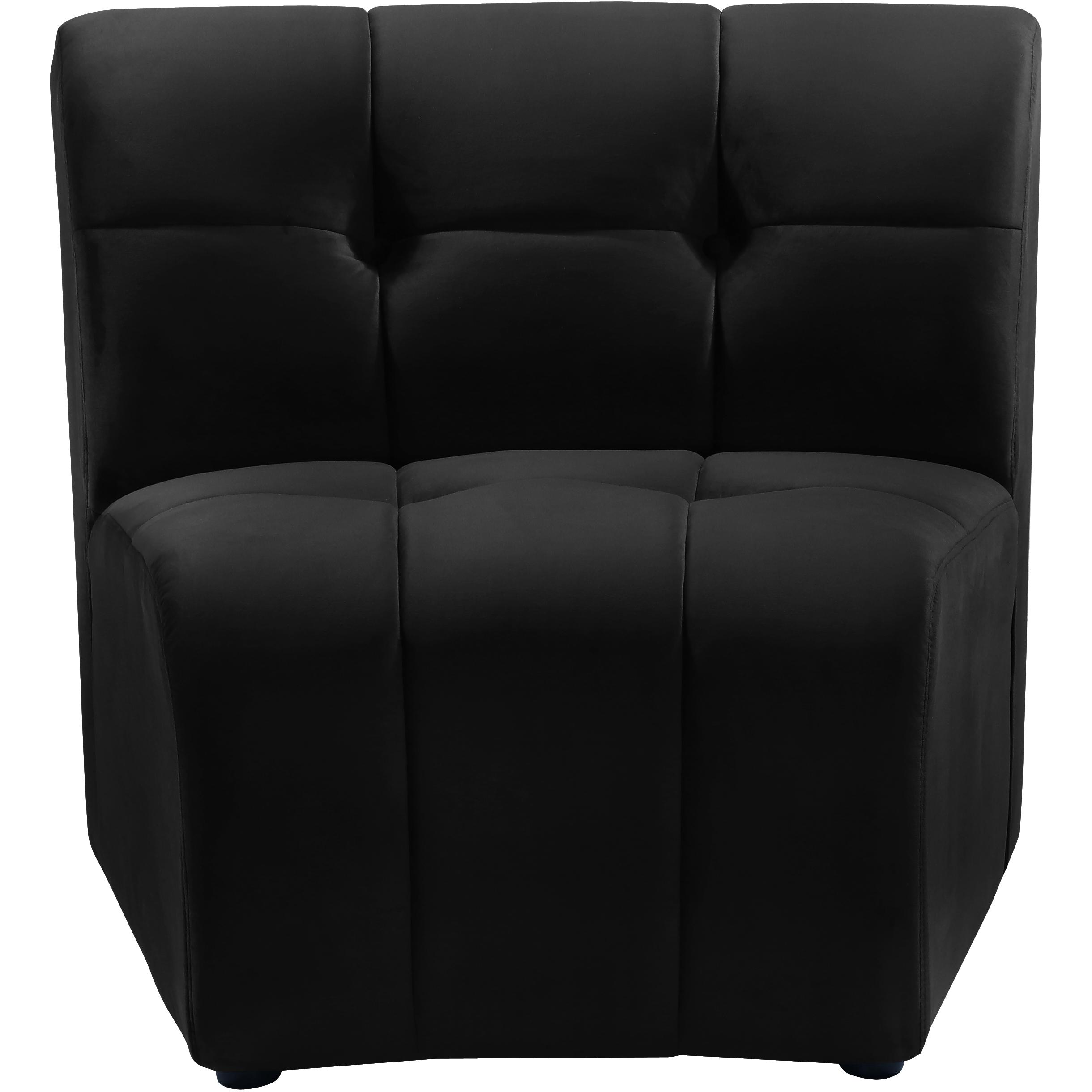 Meridian Limitless Black Velvet Modular Chair