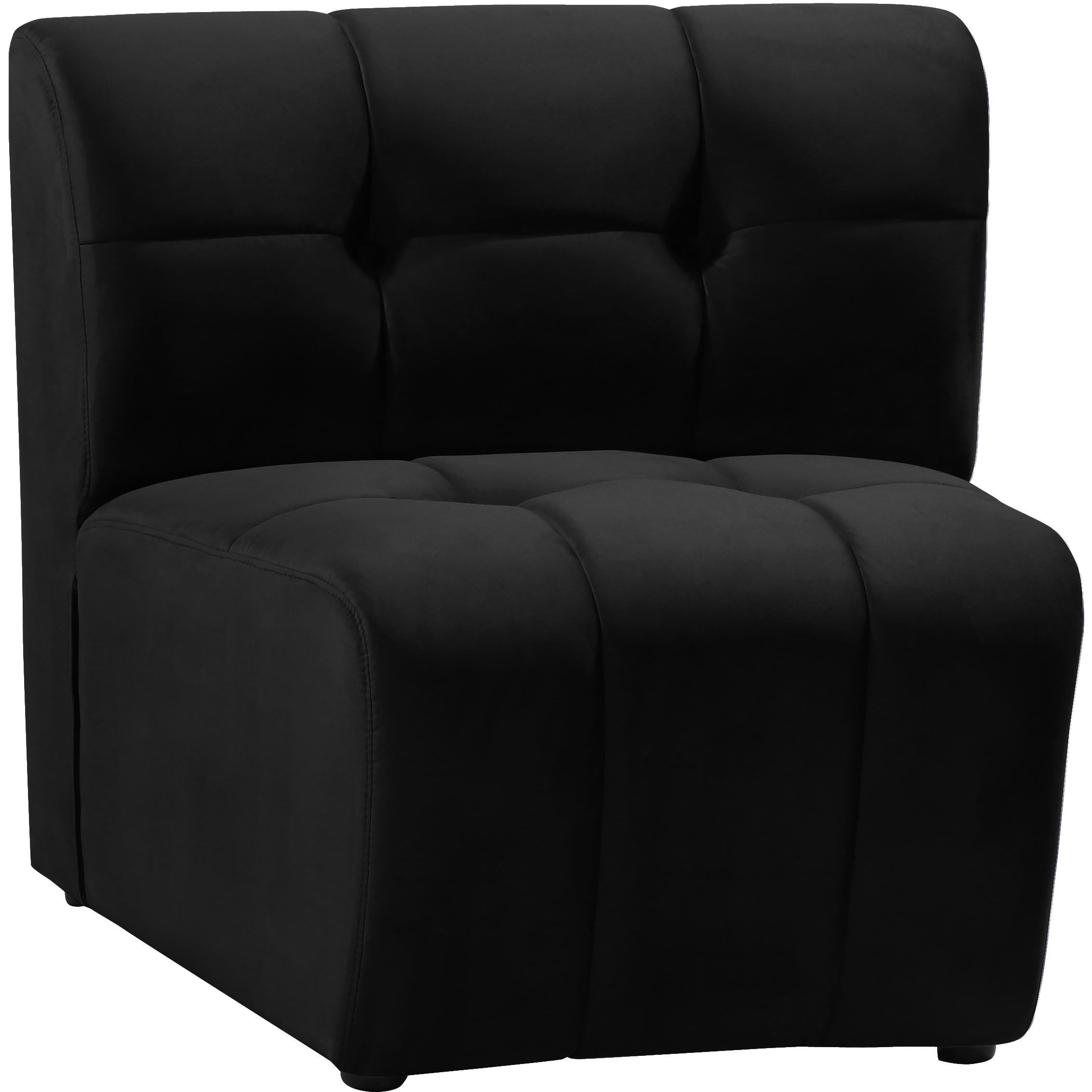 Meridian Limitless Black Velvet Modular Chair