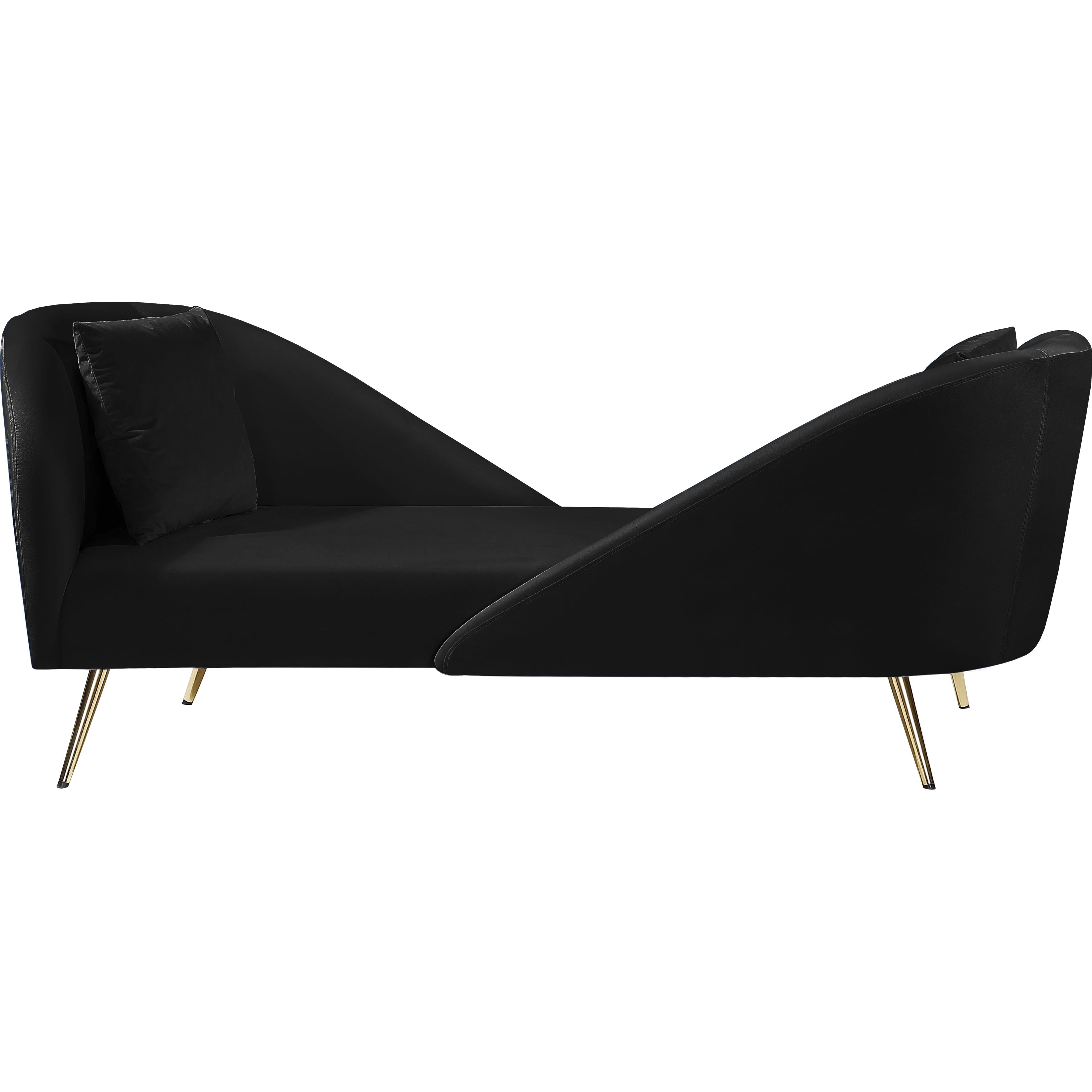 Meridian Nolan Black Velvet Chaise