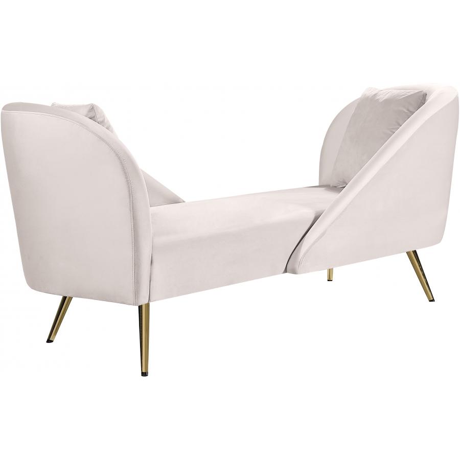Meridian Nolan Cream Velvet Chaise