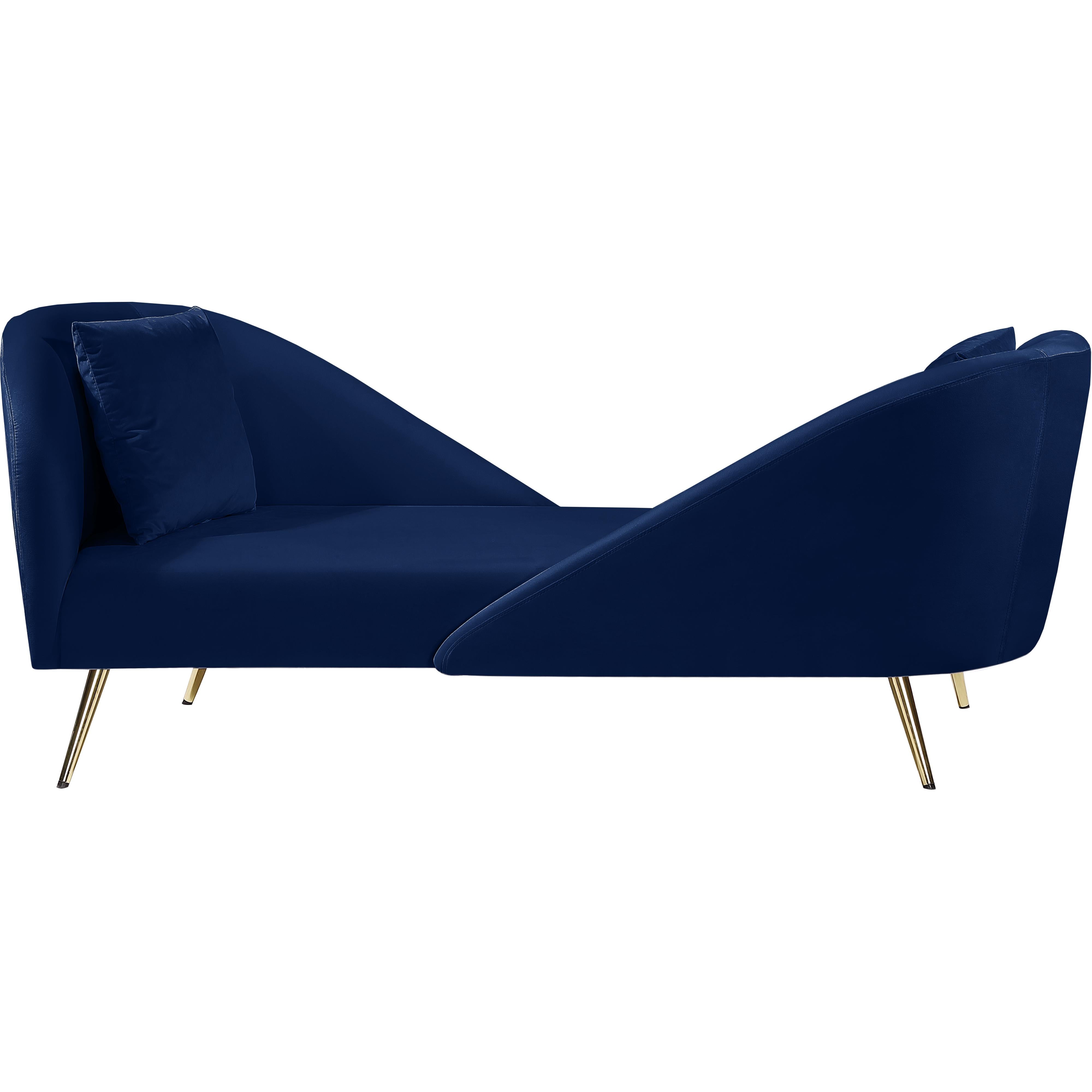 Meridian Nolan Navy Velvet Chaise