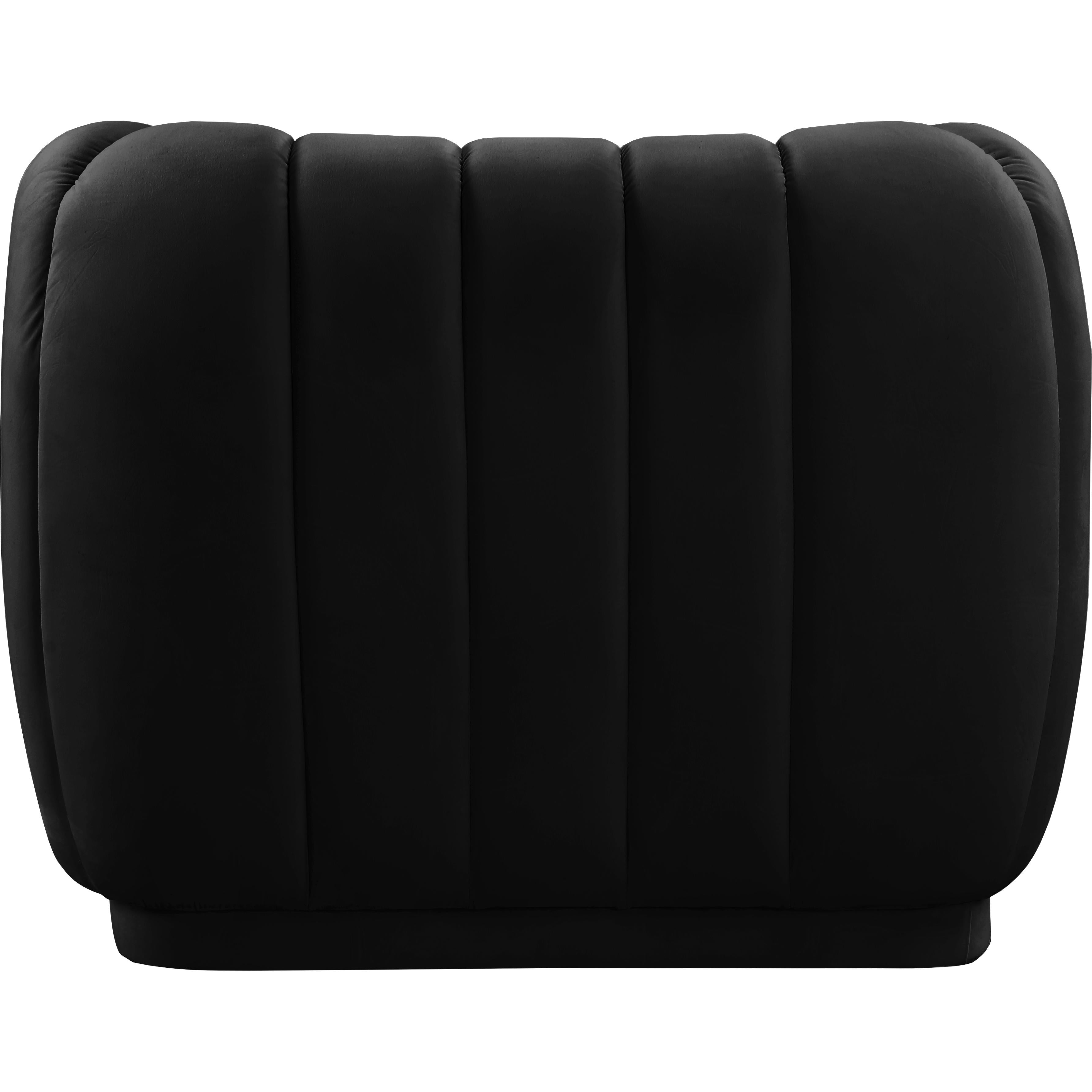 Meridian Dixie Black Velvet Chair