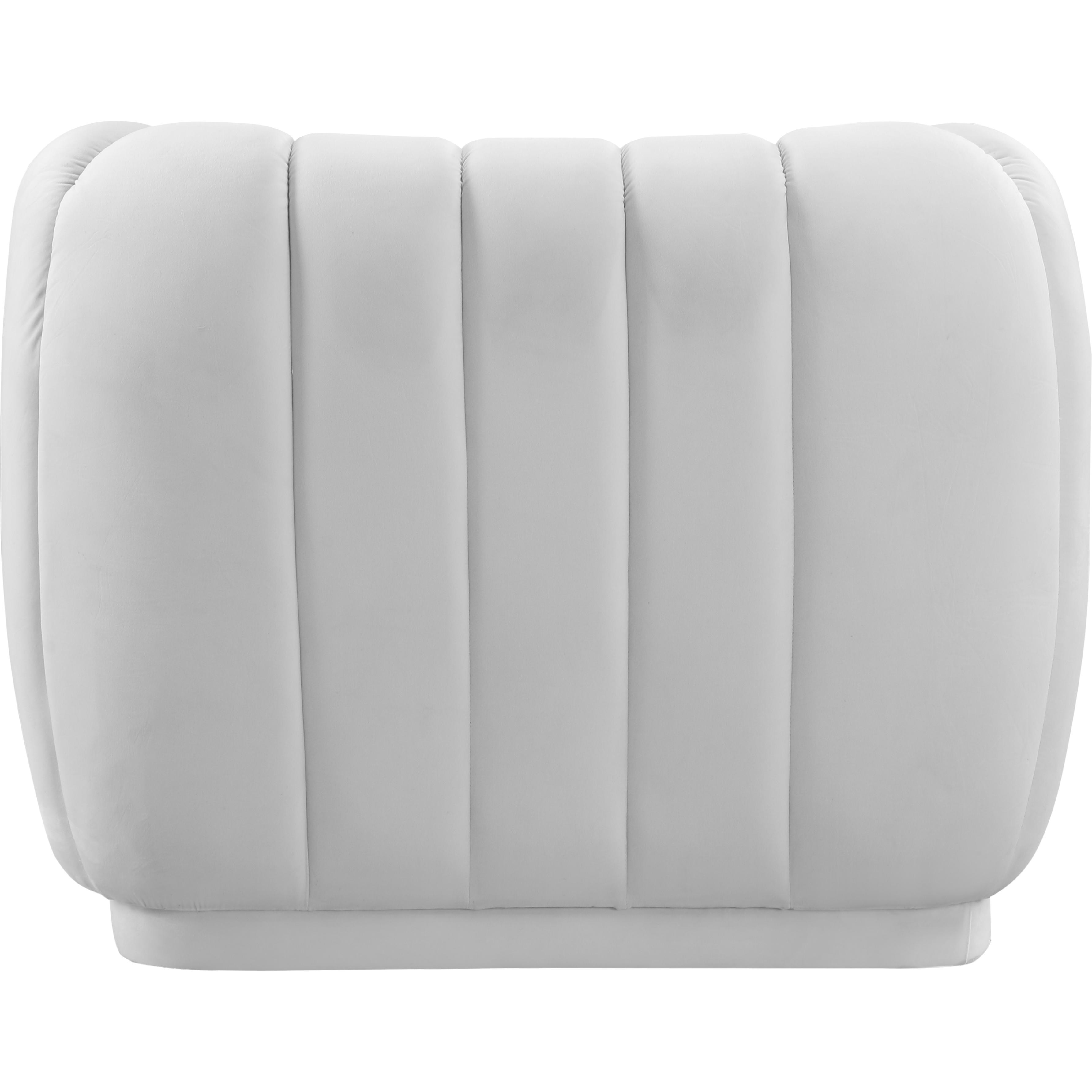Meridian Dixie Cream Velvet Chair