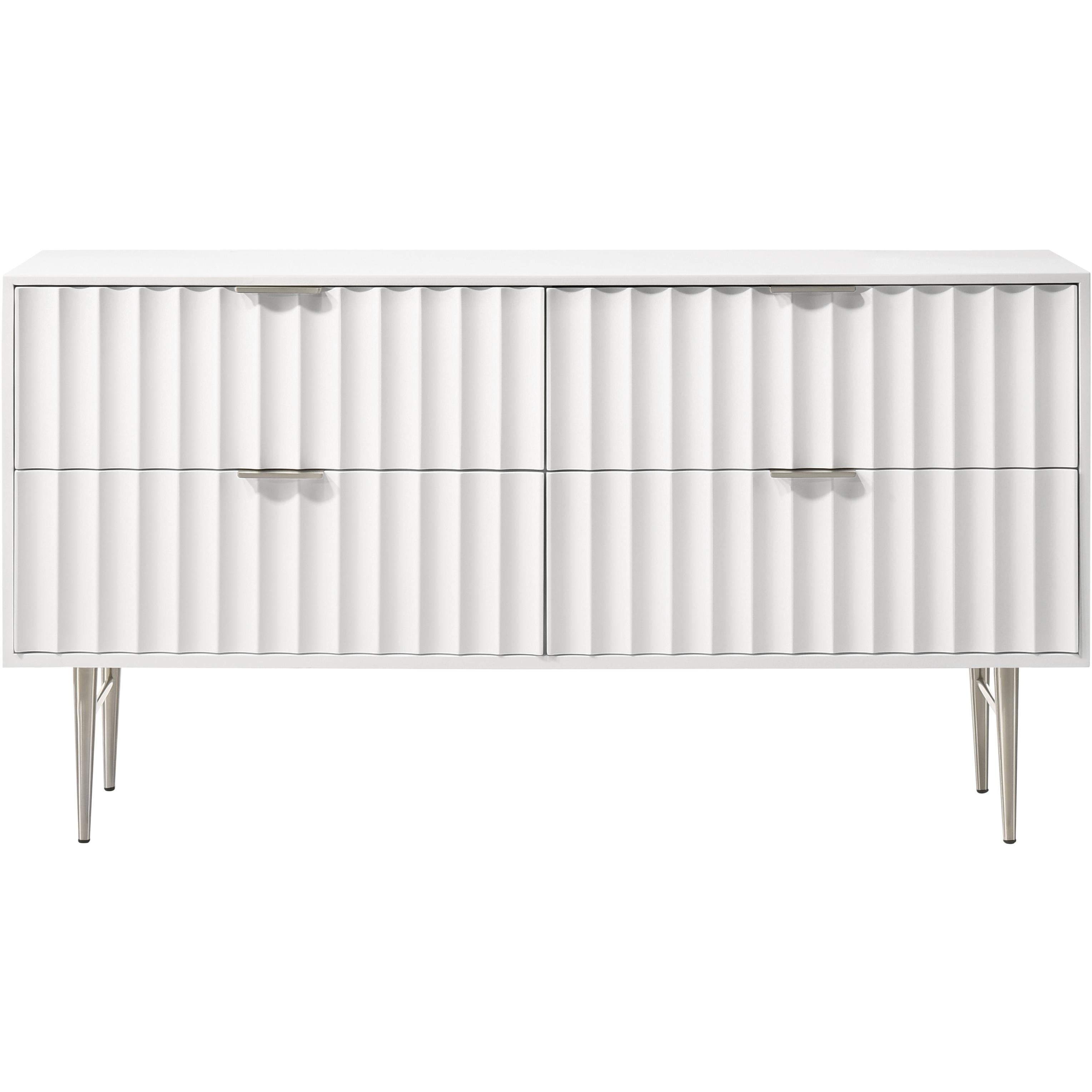 Meridian Modernist White Gloss Dresser