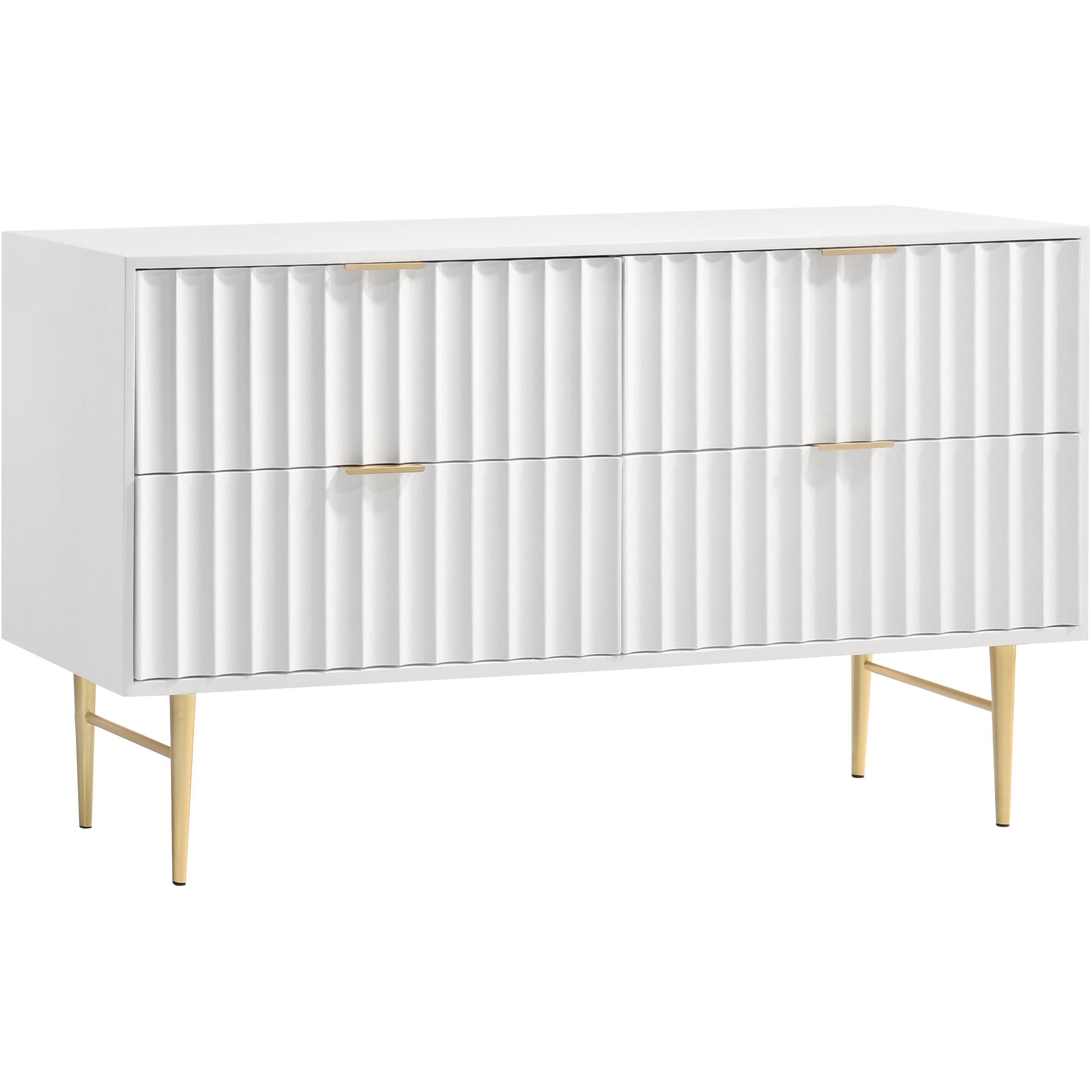 Meridian Modernist White Gloss Dresser