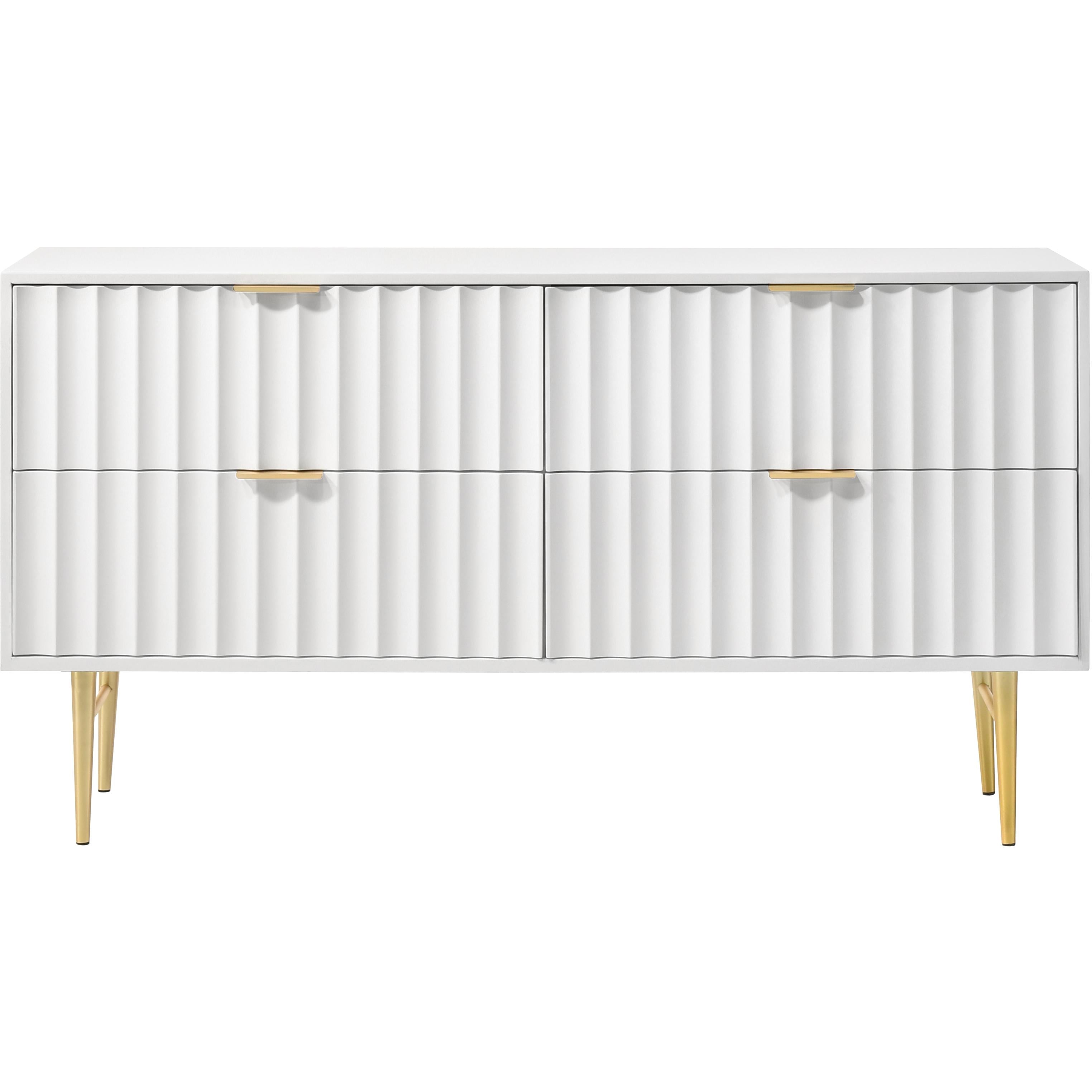 Meridian Modernist White Gloss Dresser