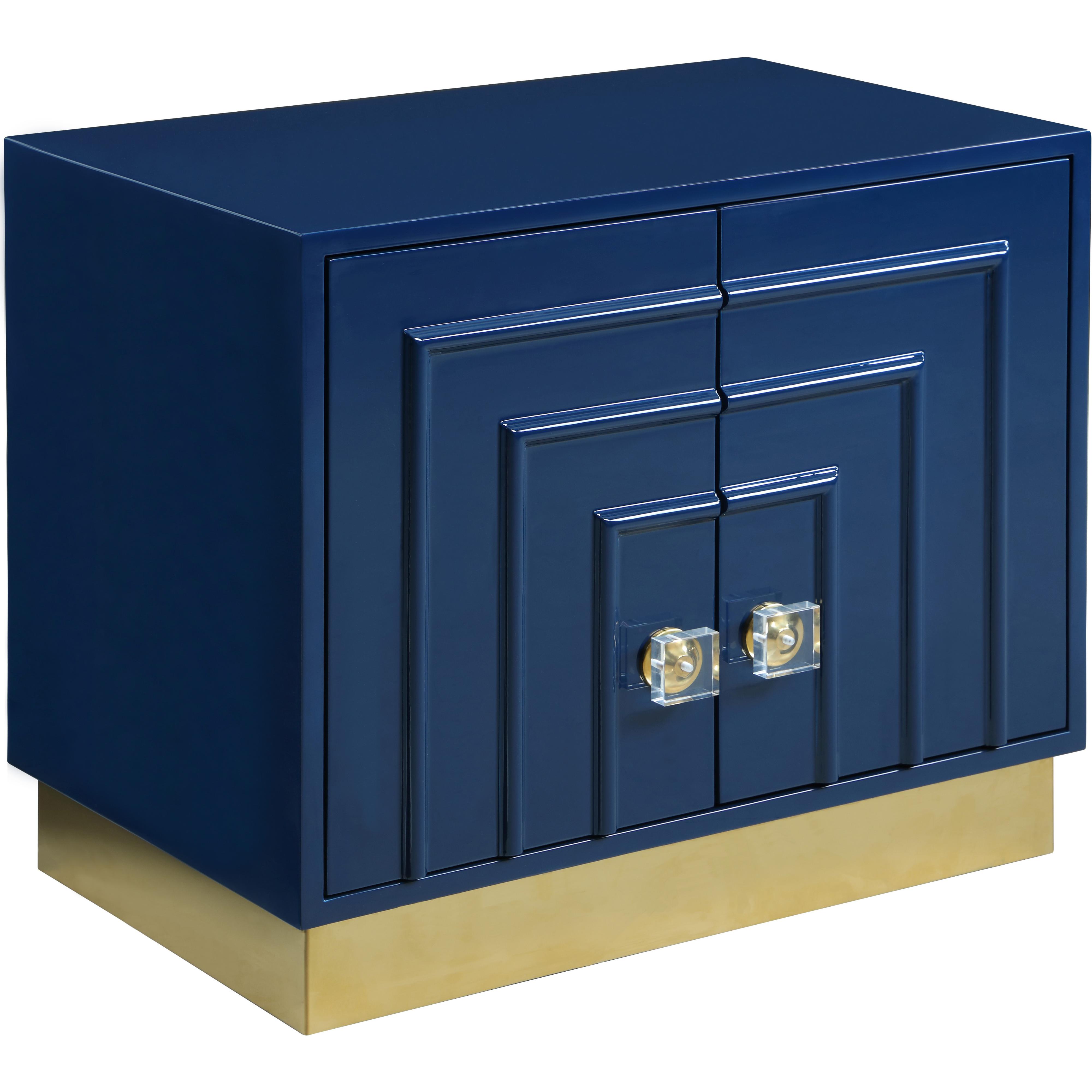 Meridian Cosmopolitan Navy Lacquer Side Table