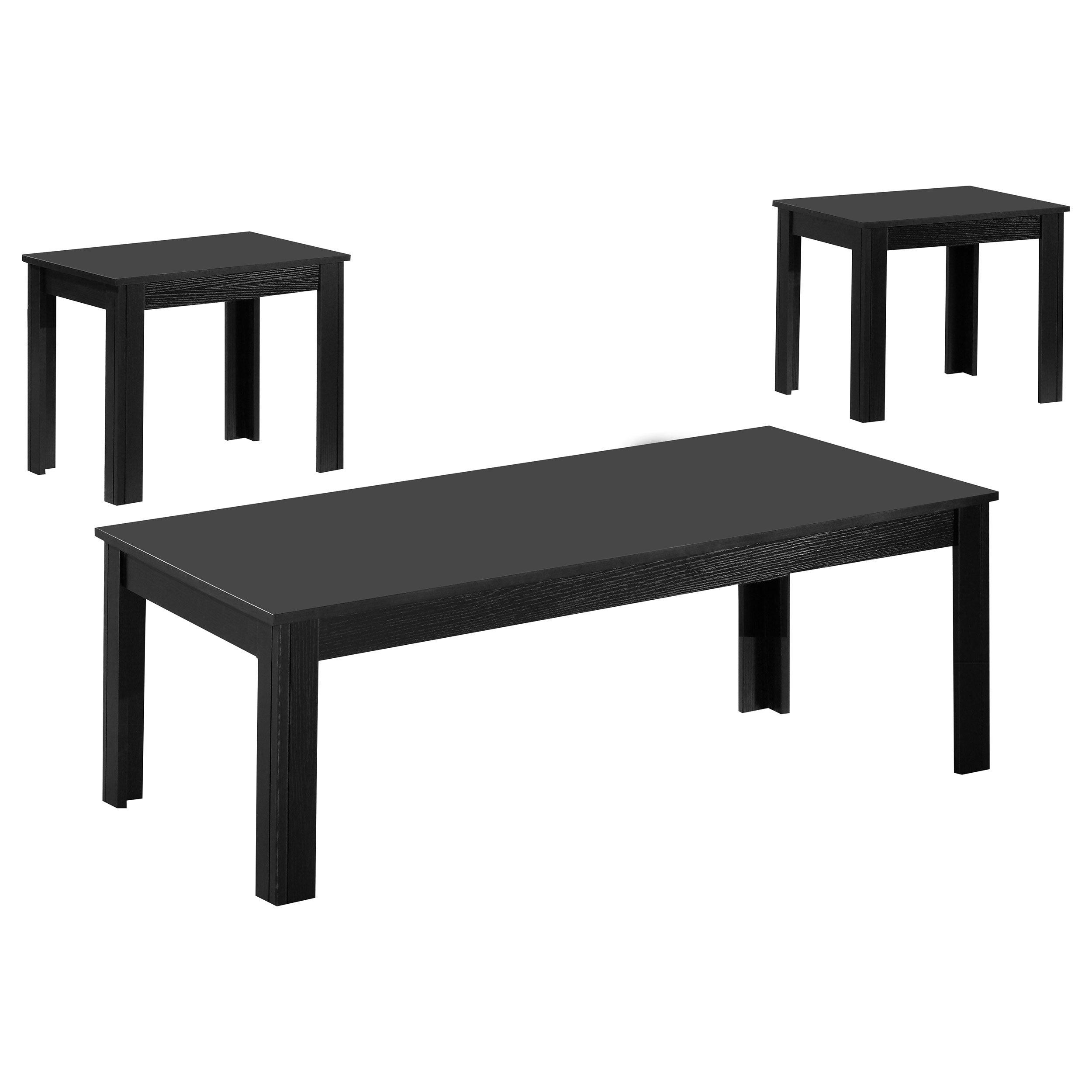 Elias Engineered Wood Coffee Table Set Black