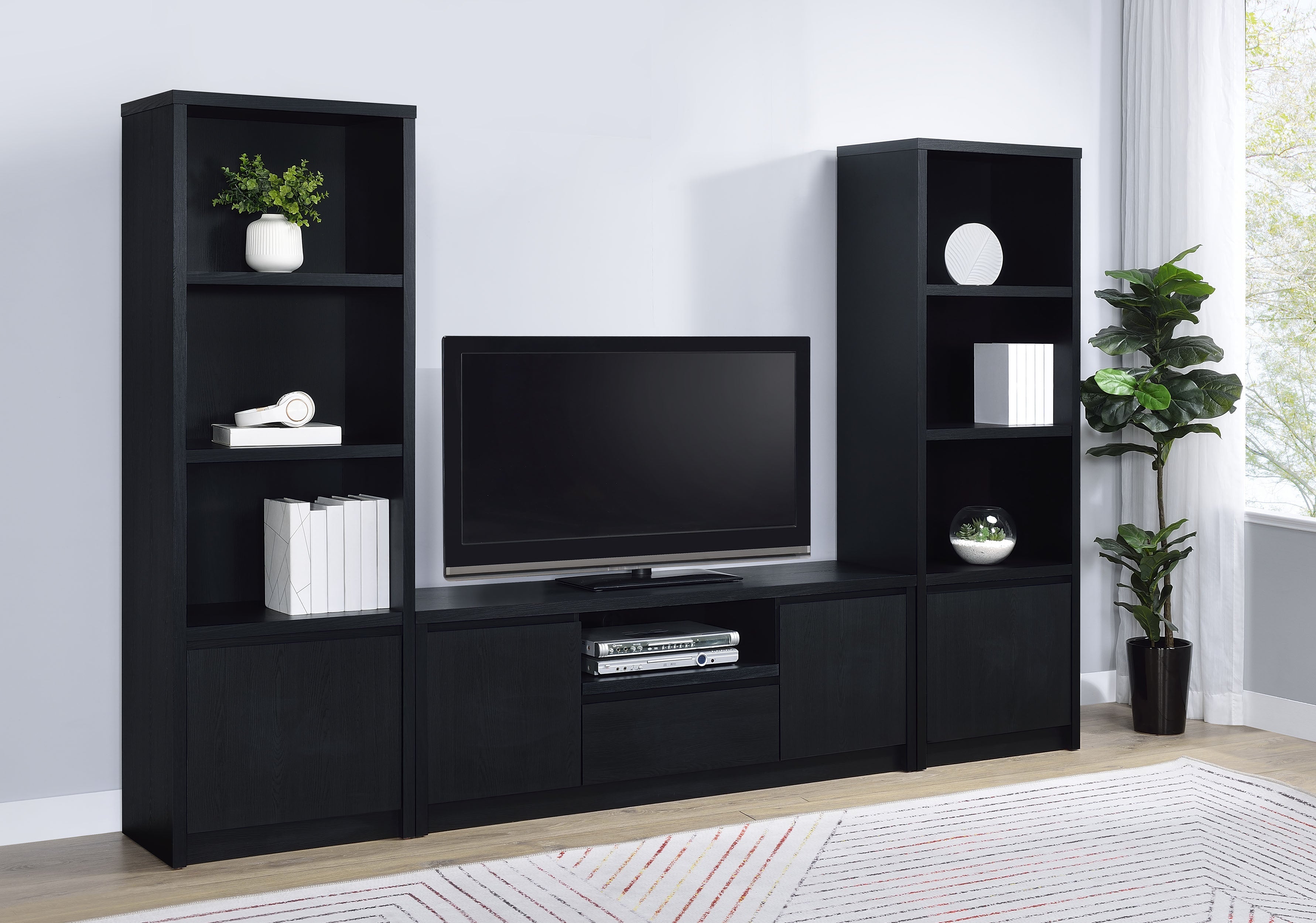 Winfield Entertainment Center 60-inch TV Stand Black
