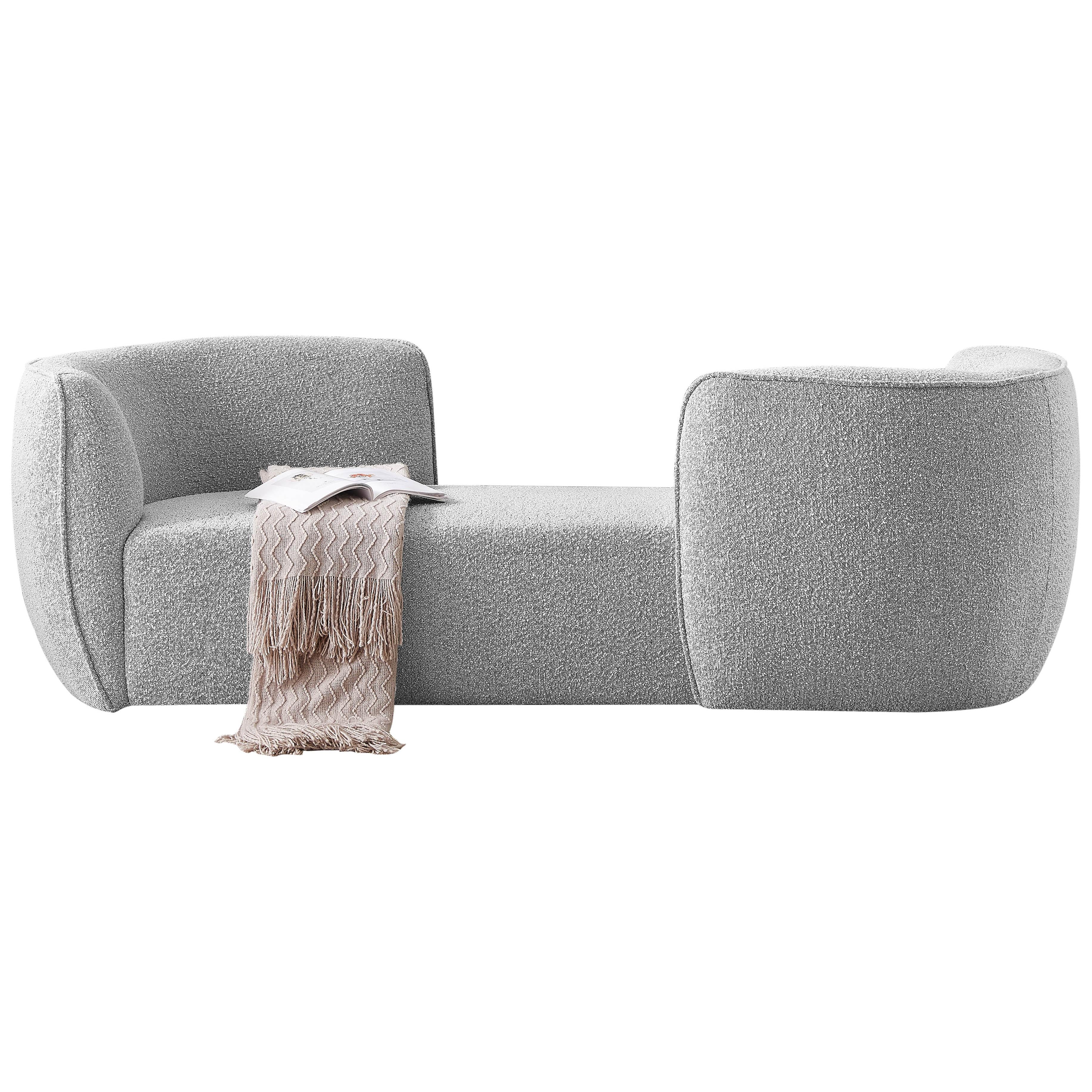 Meridian Hilton Grey Fabric Chaise