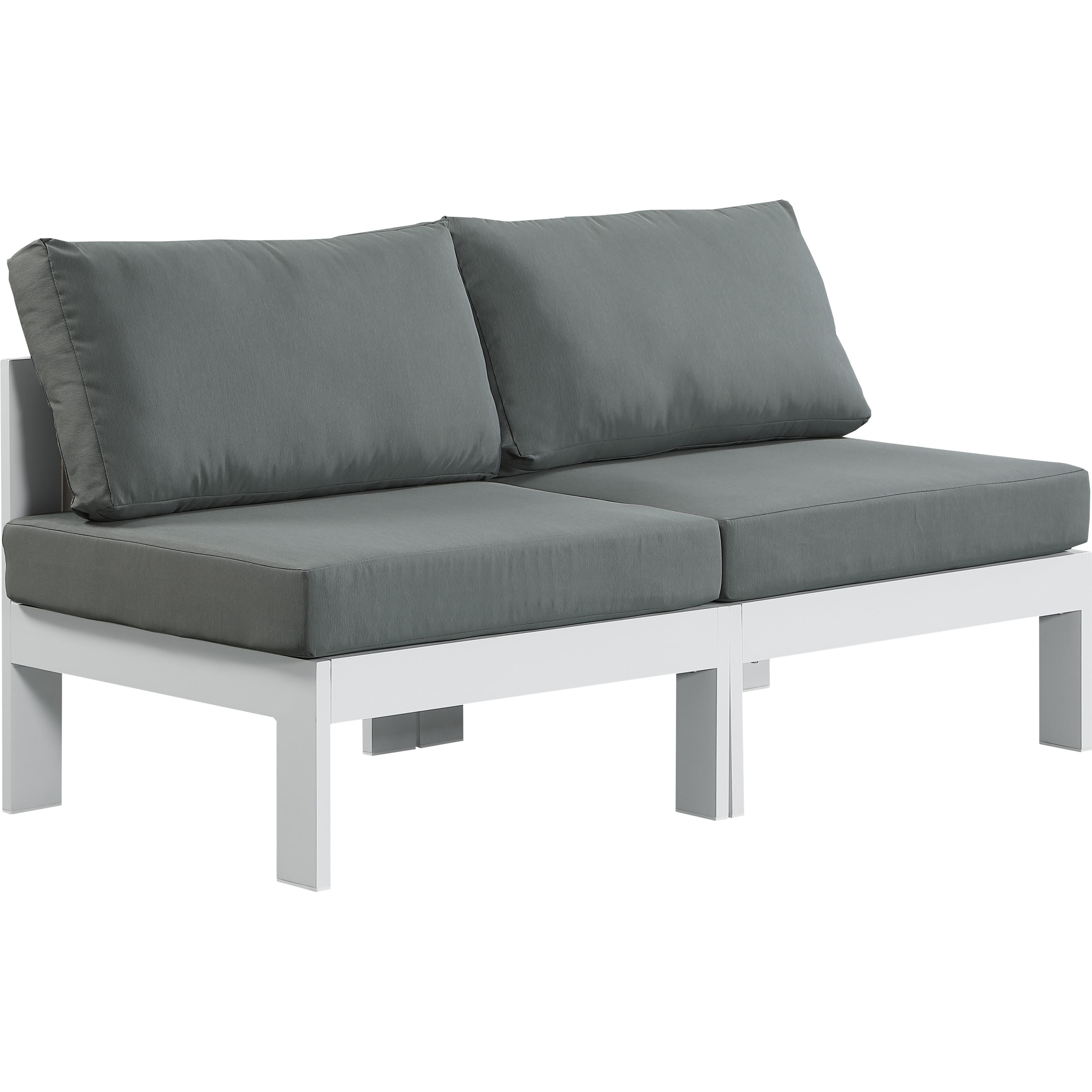 Meridian Nizuc Grey Water Resistant Fabric Outdoor Patio Modular Sofa