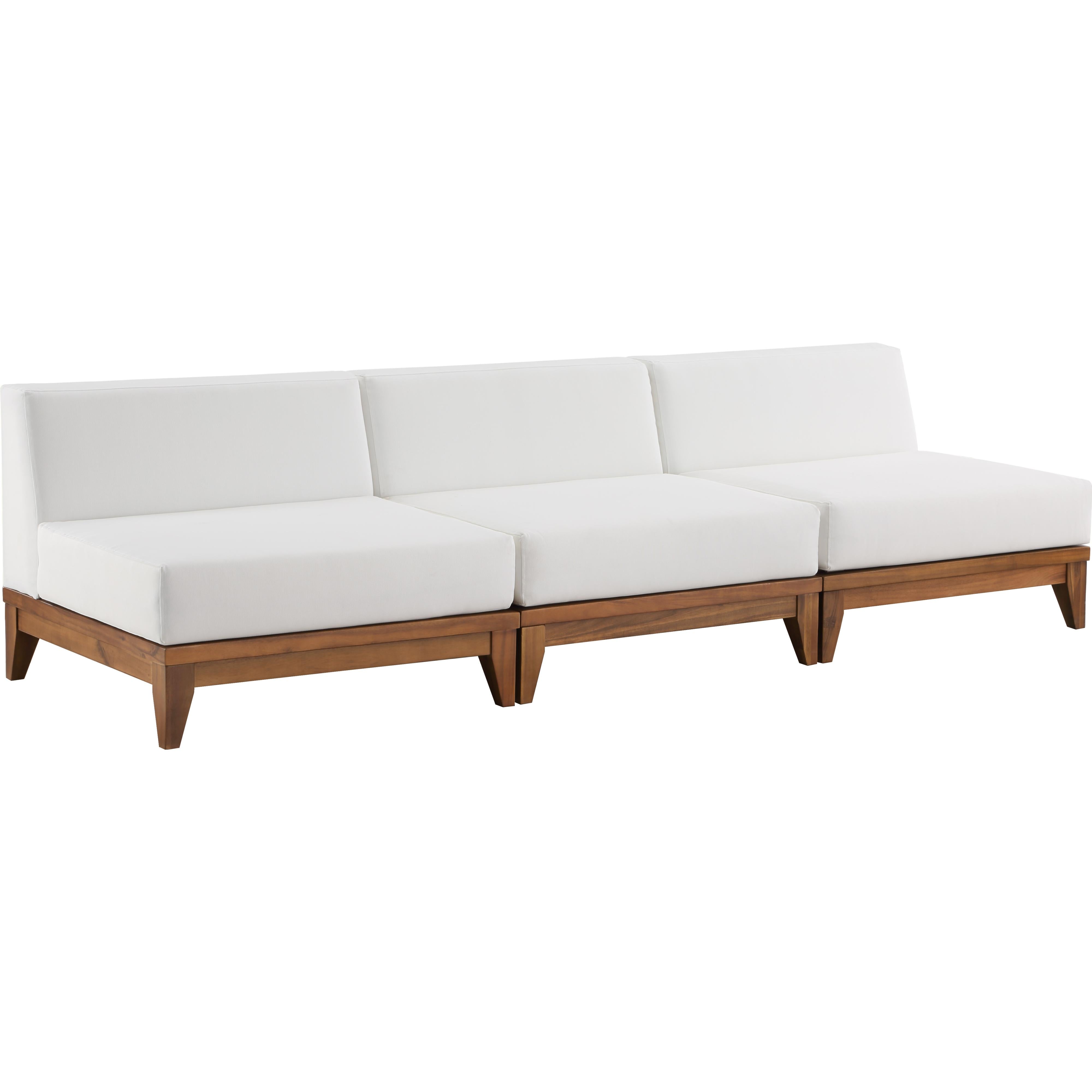 Meridian Rio Off White Water Resistant Fabric Outdoor Patio Modular Sofa