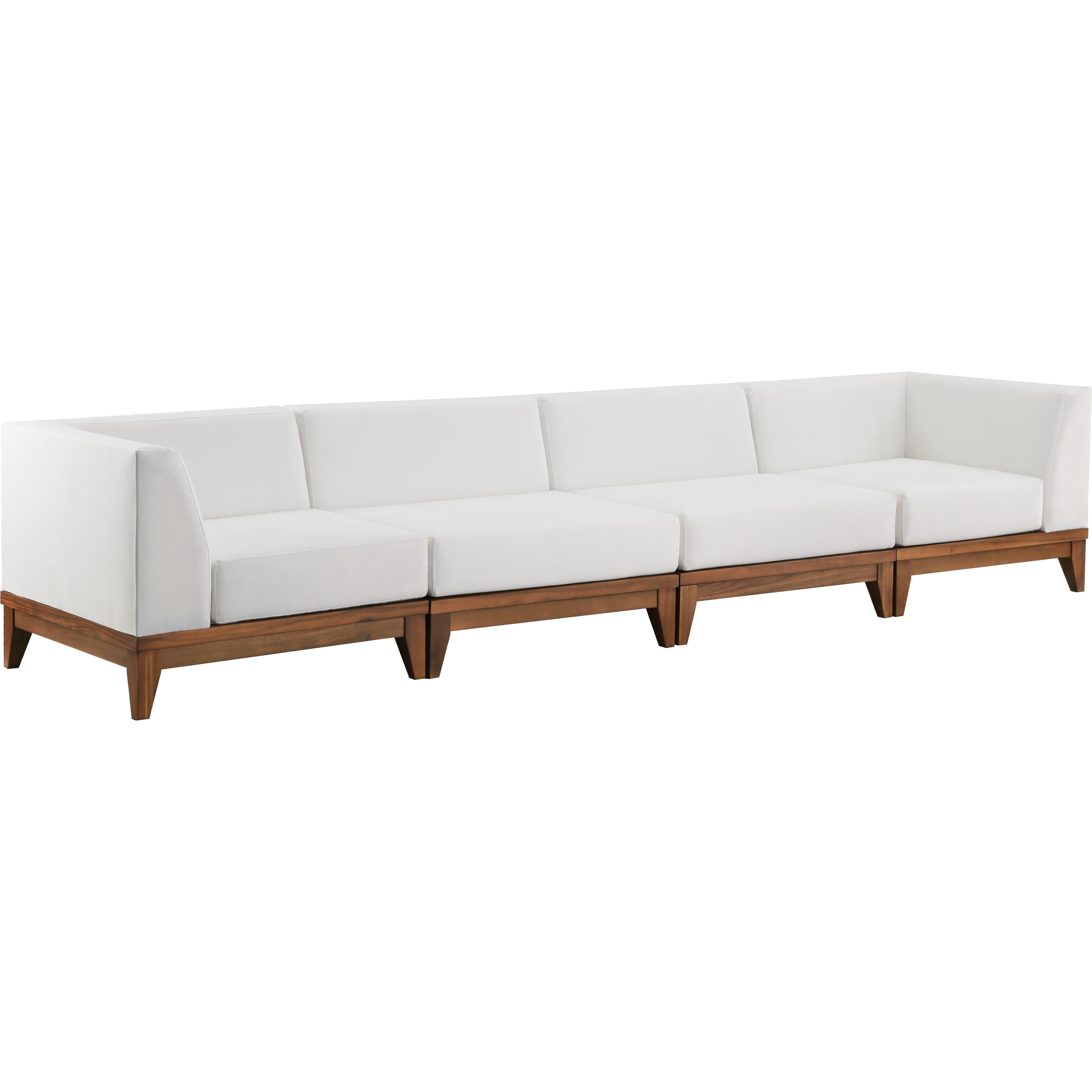 Meridian Rio Off White Water Resistant Fabric Outdoor Patio Modular Sofa