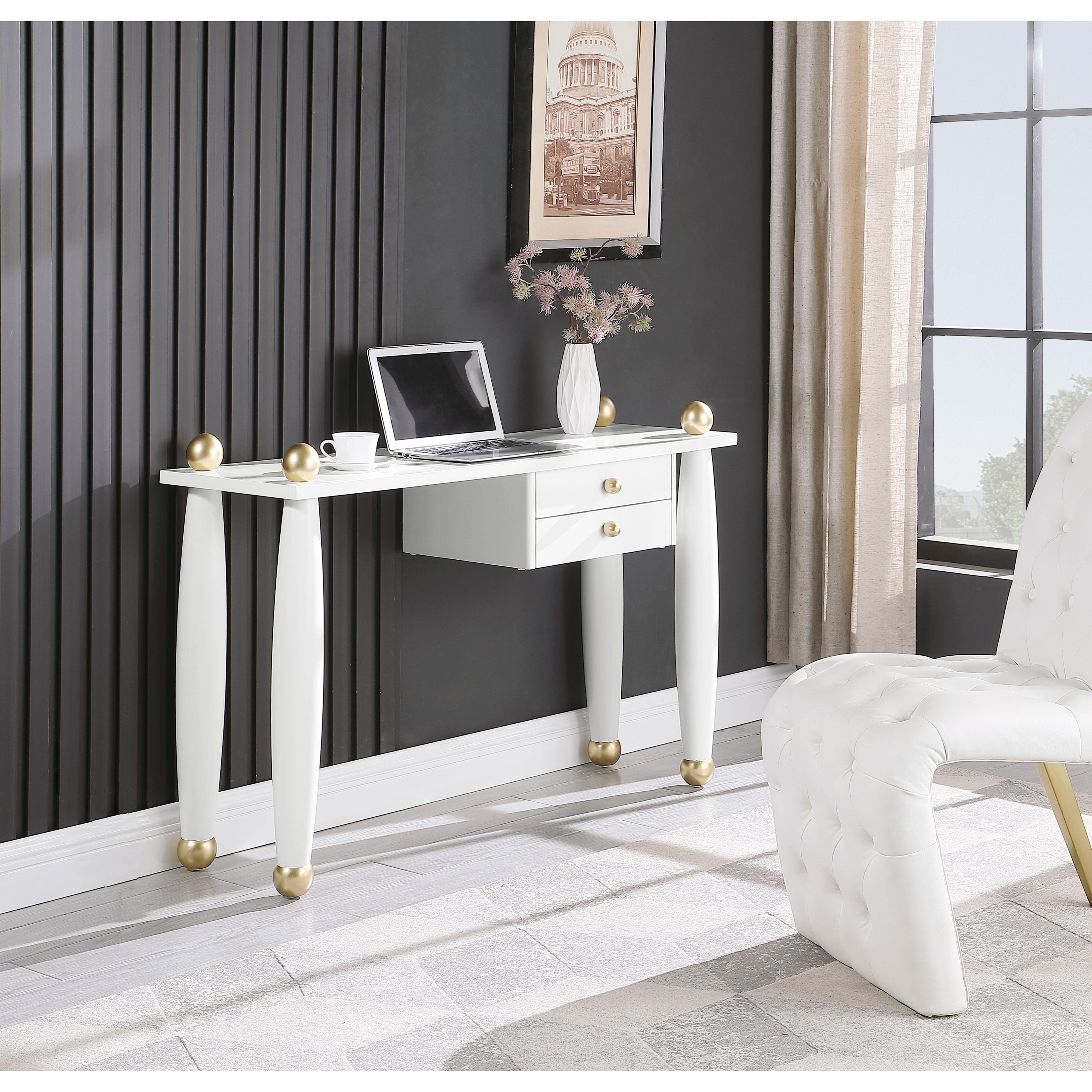 Meridian Etro White / Gold Desk/Console