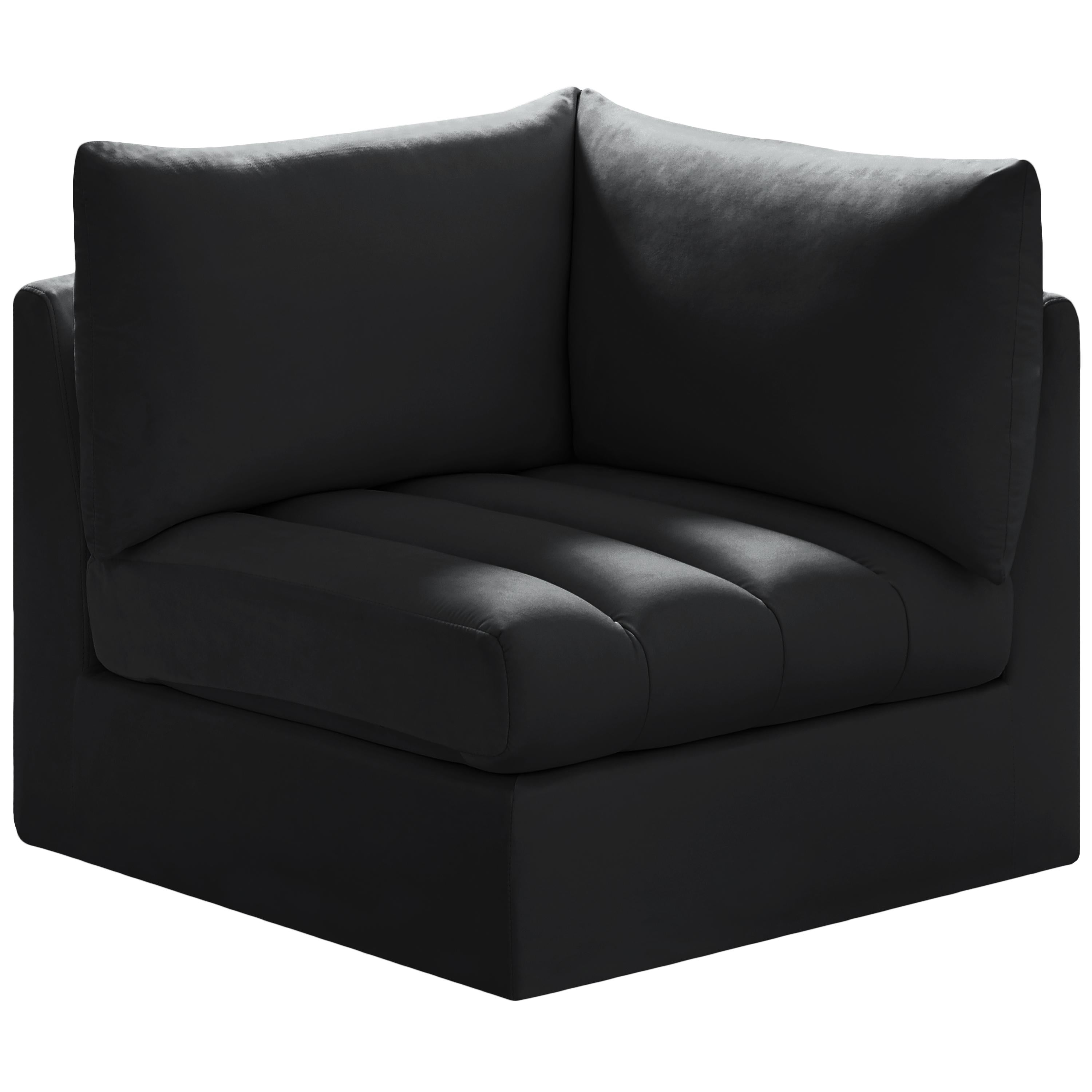 Meridian Jacob Black Velvet Corner