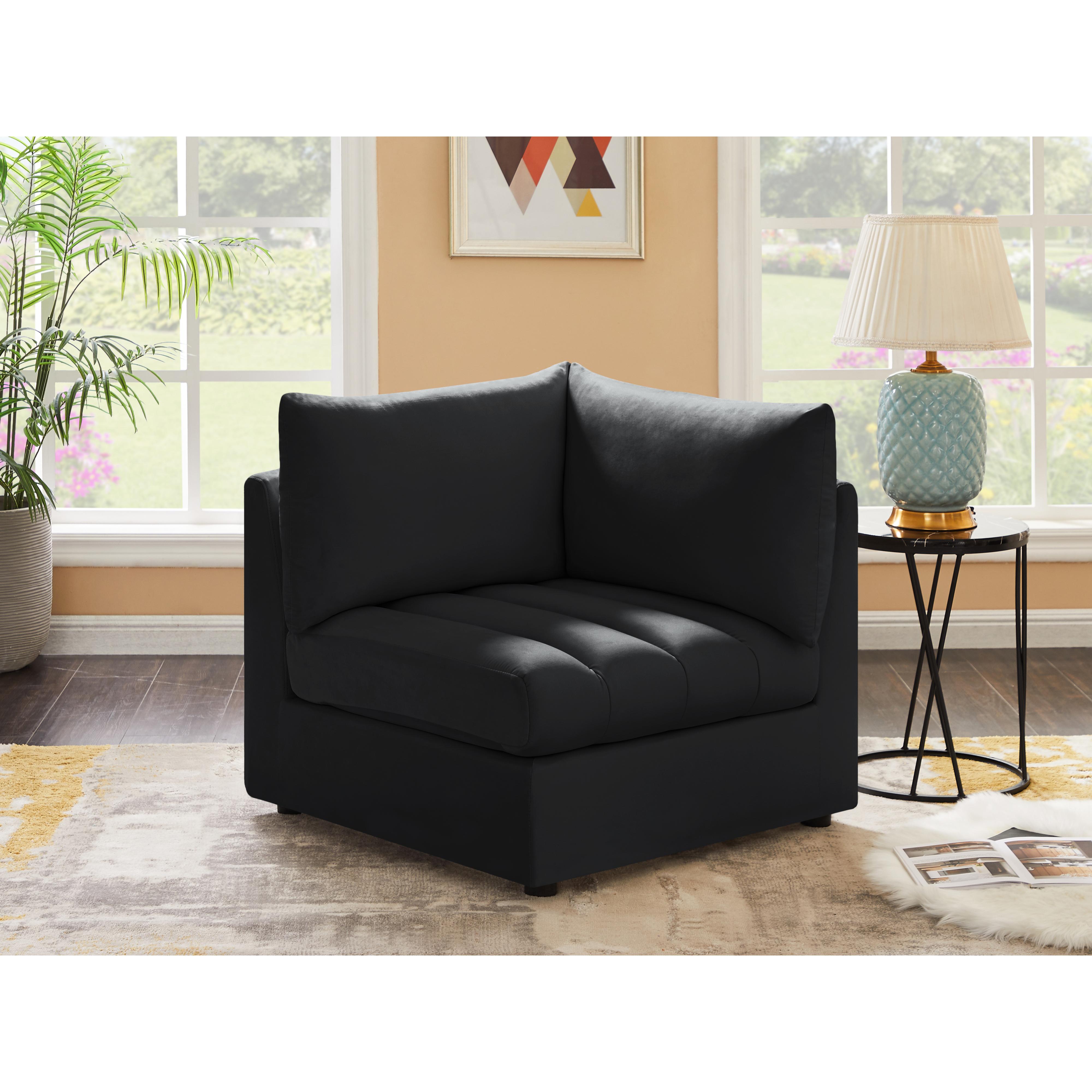 Meridian Jacob Black Velvet Corner