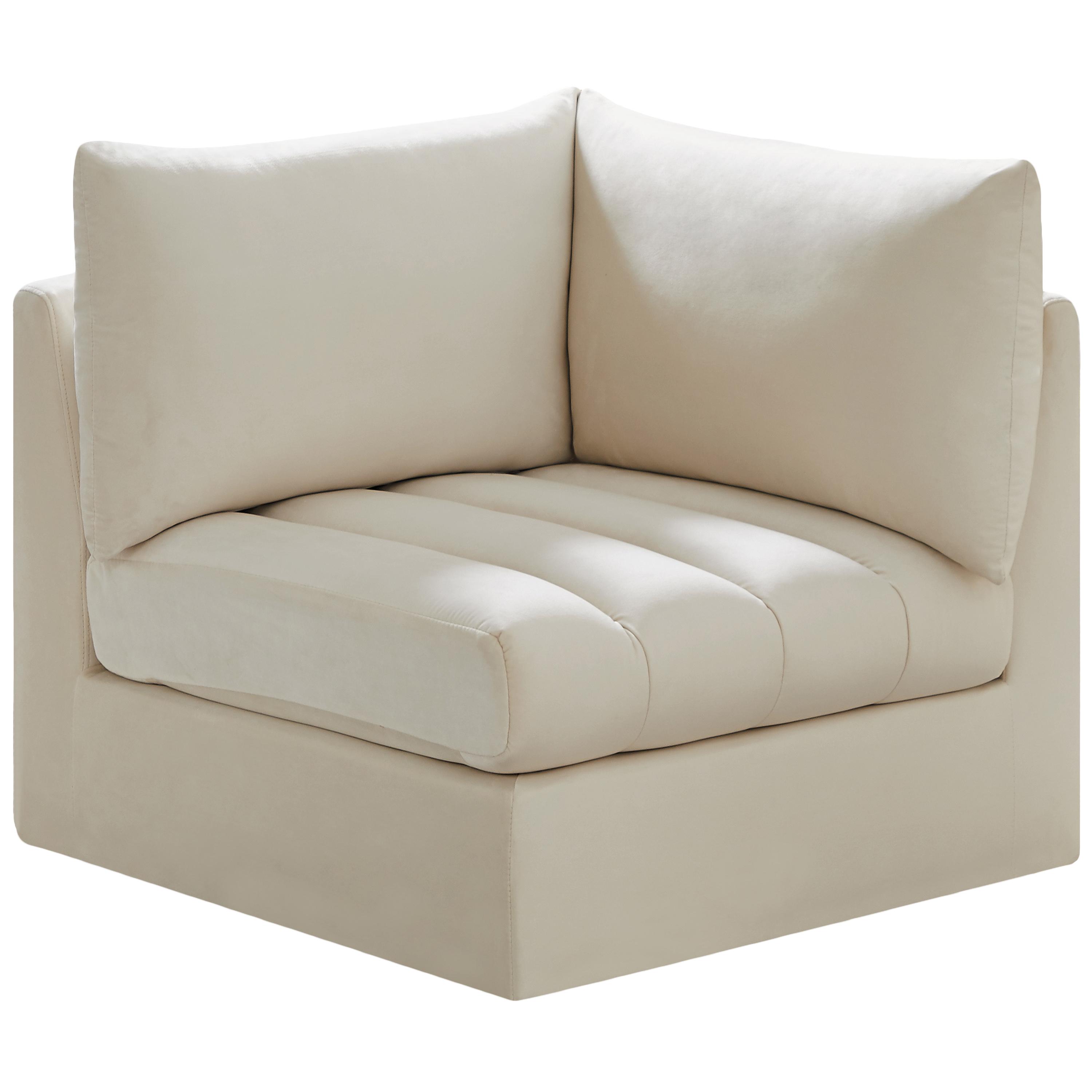 Meridian Jacob Cream Velvet Corner