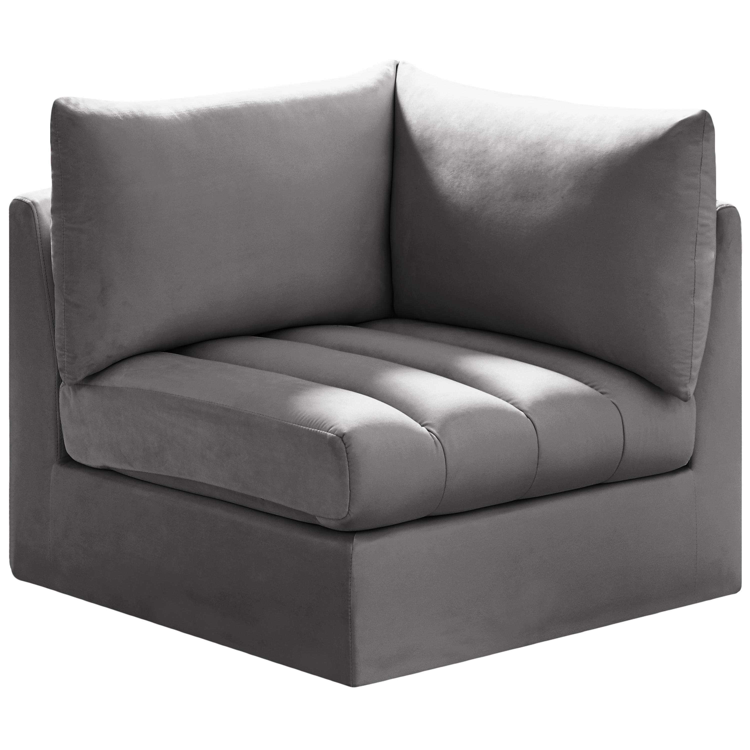 Meridian Jacob Grey Velvet Corner
