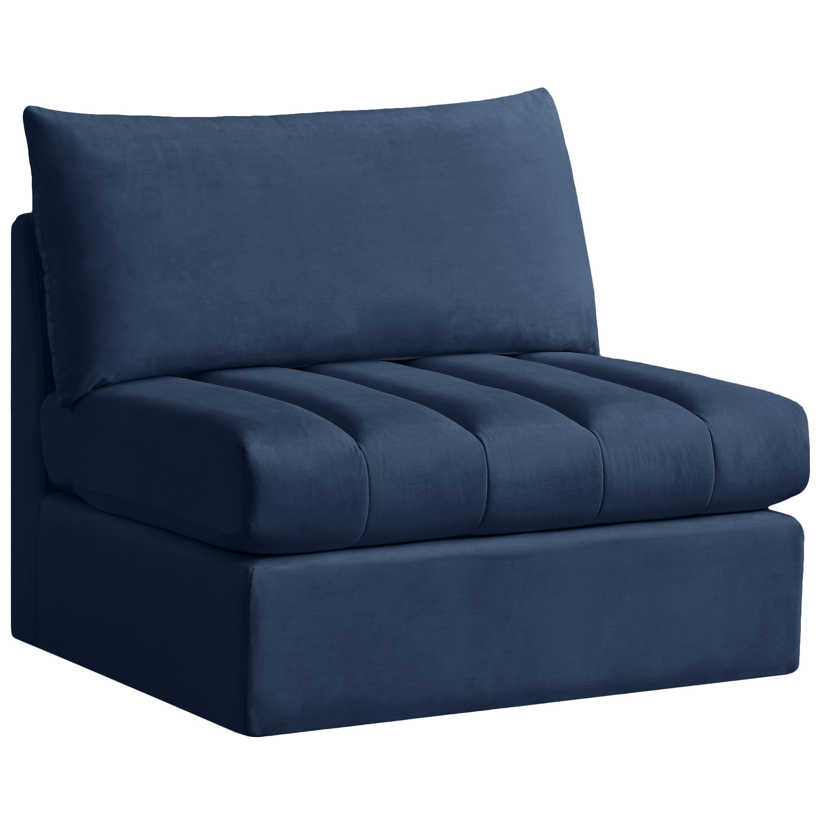 Meridian Jacob Navy Velvet Armless