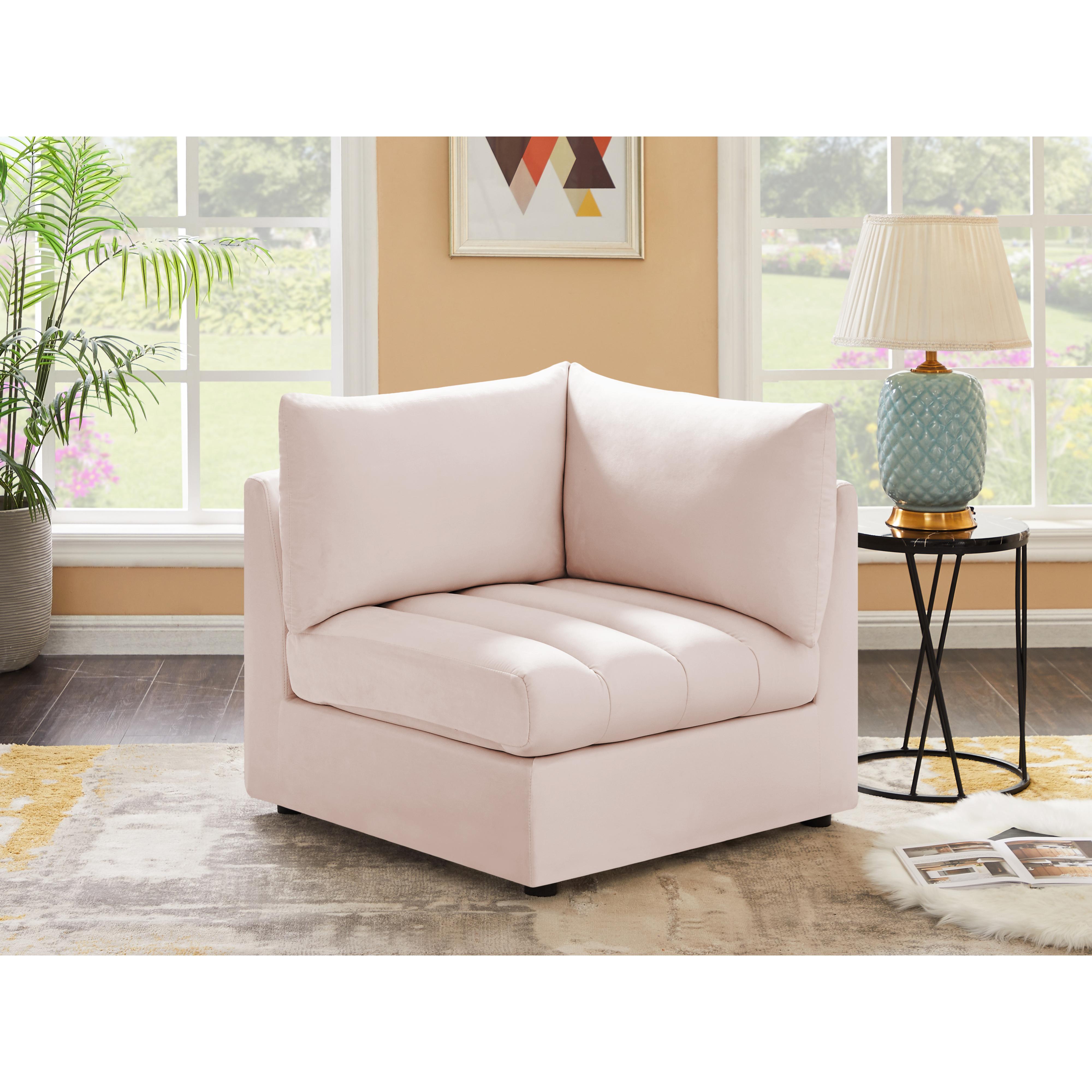 Meridian Jacob Pink Velvet Corner