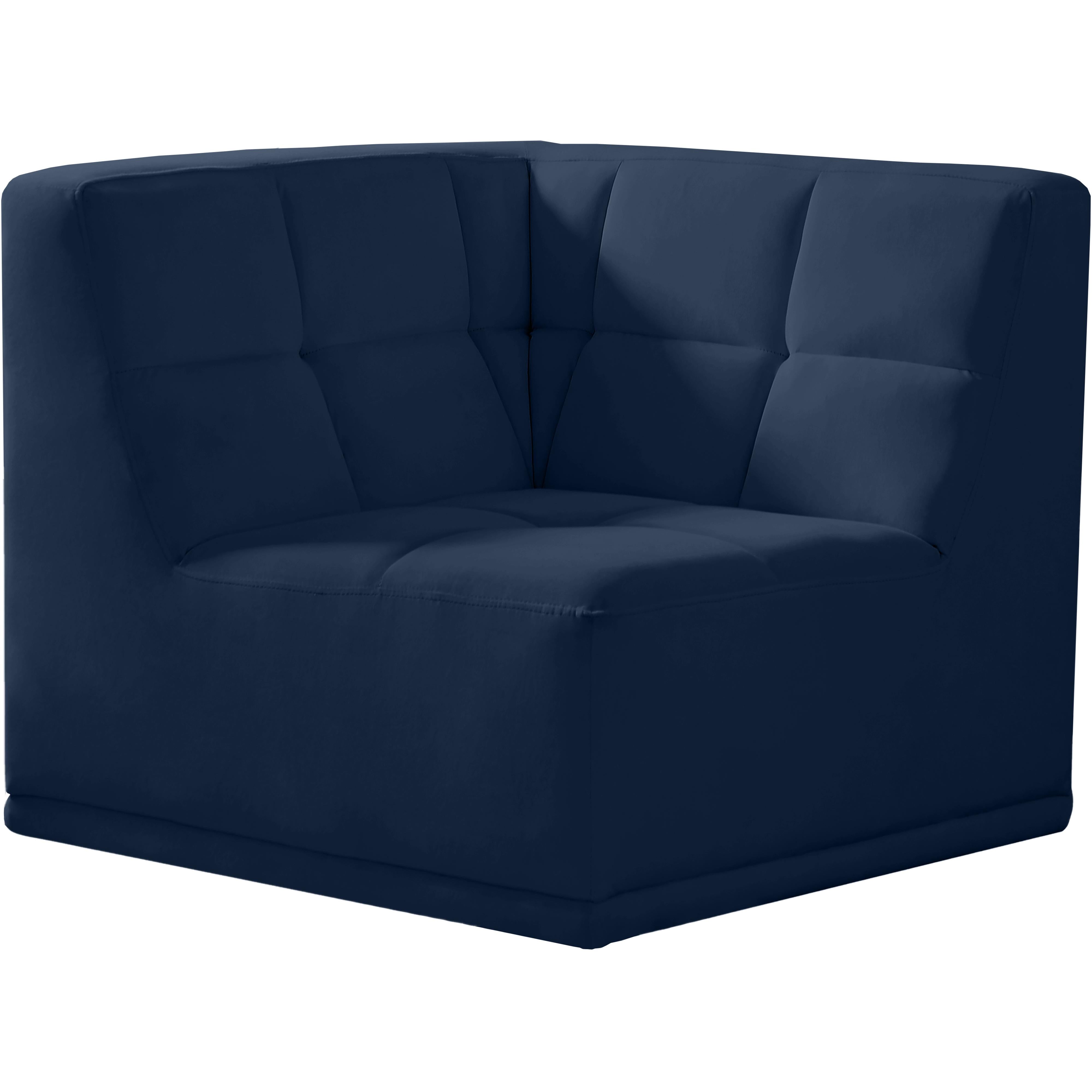 Meridian Relax Navy Velvet Corner Chair