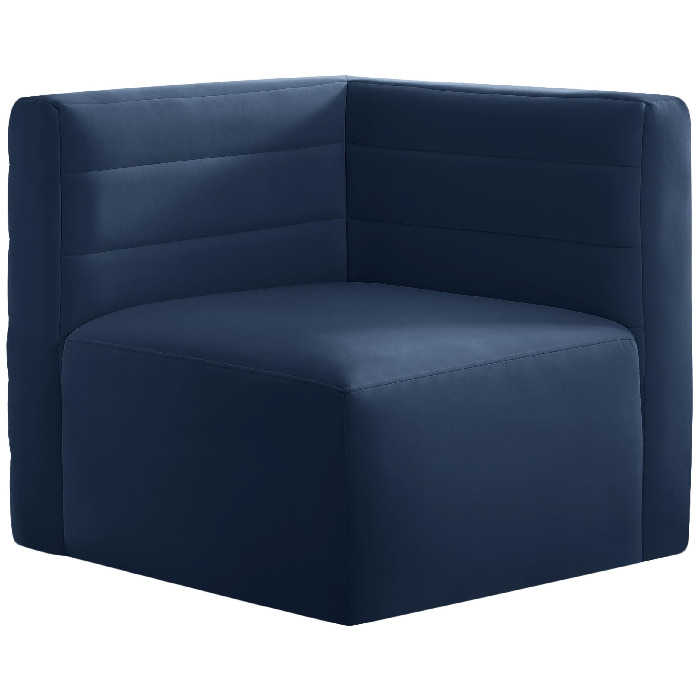 Meridian Quincy Navy Velvet Modular Corner Chair