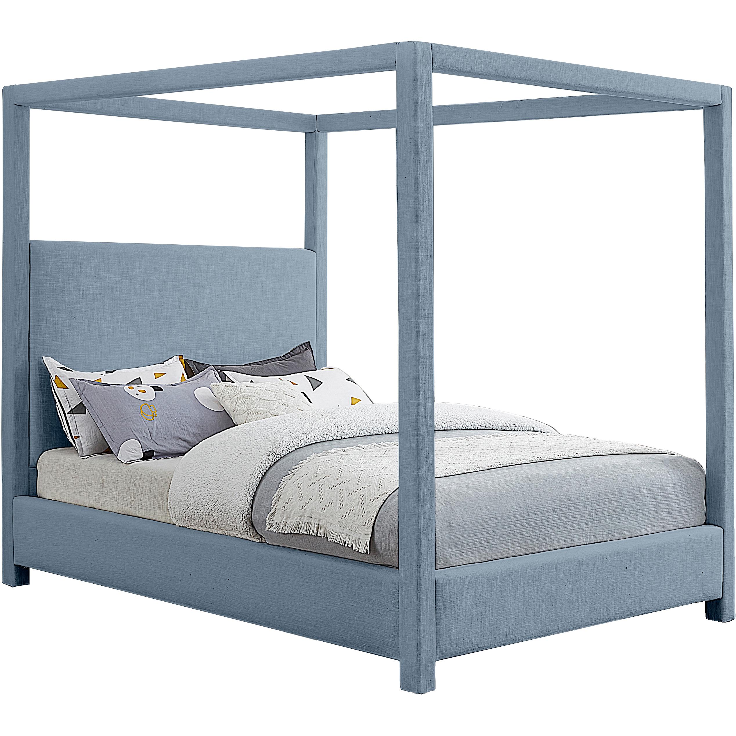 Meridian Emerson Sky Blue King Bed (3 Boxes)