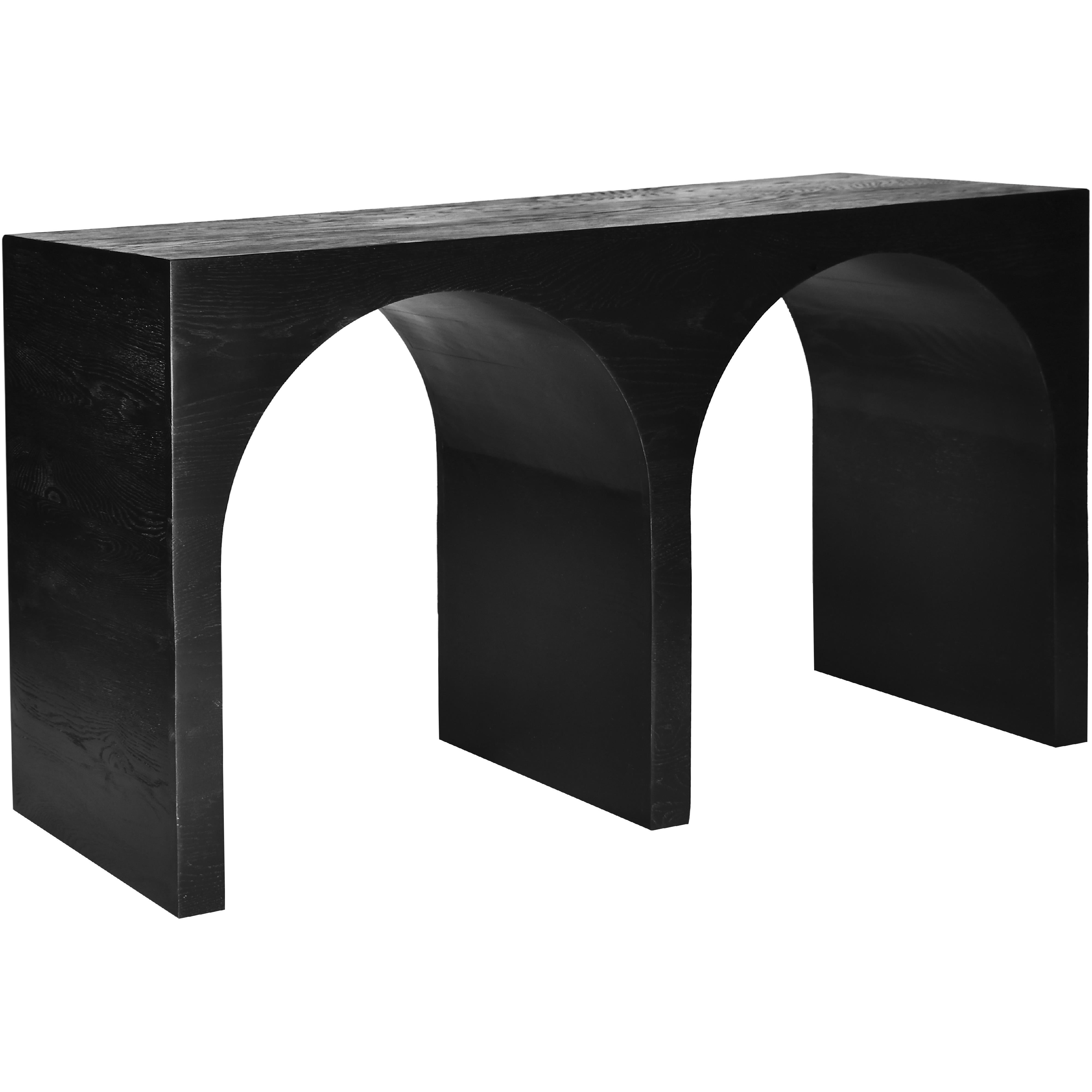 Meridian June Black Oak Console Table
