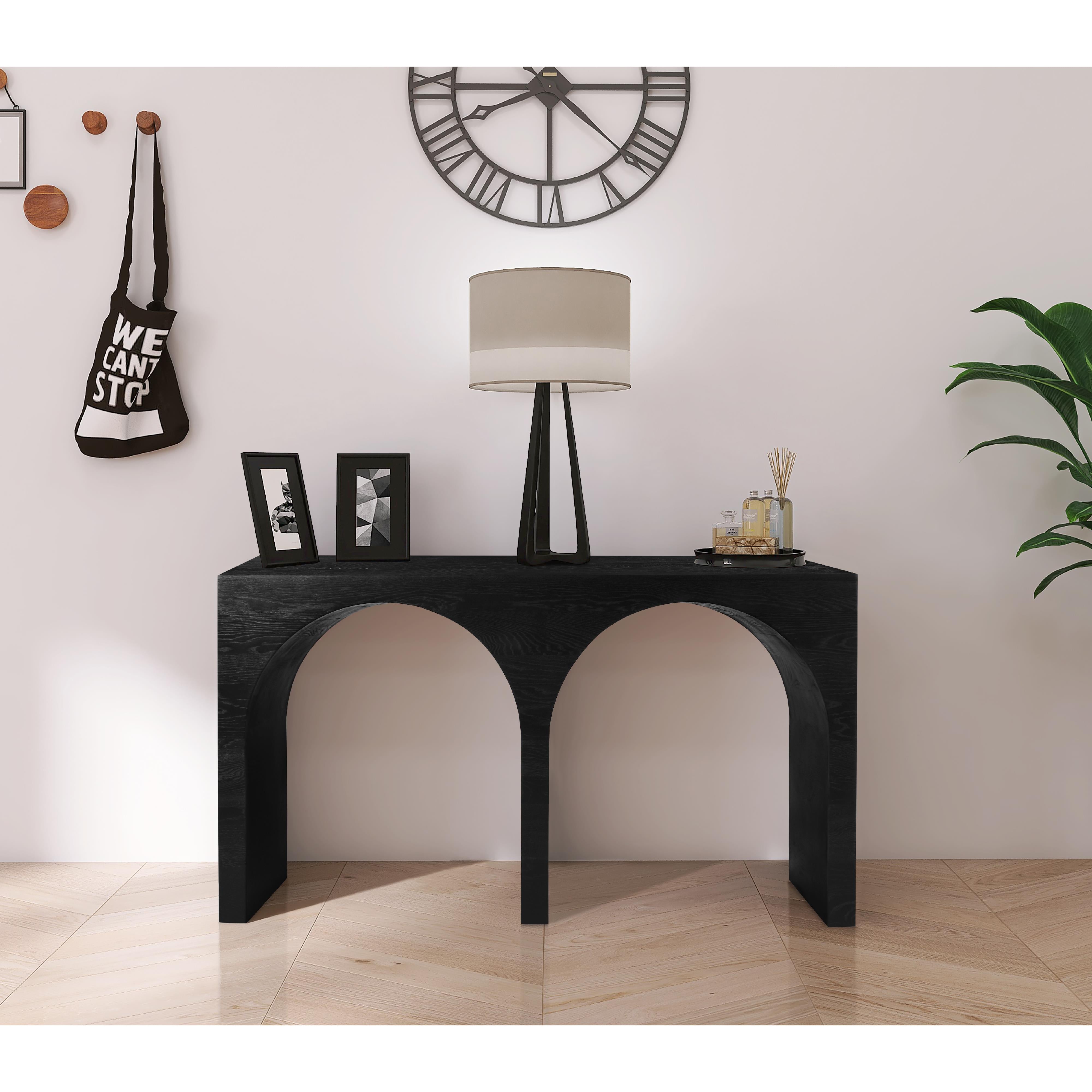 Meridian June Black Oak Console Table