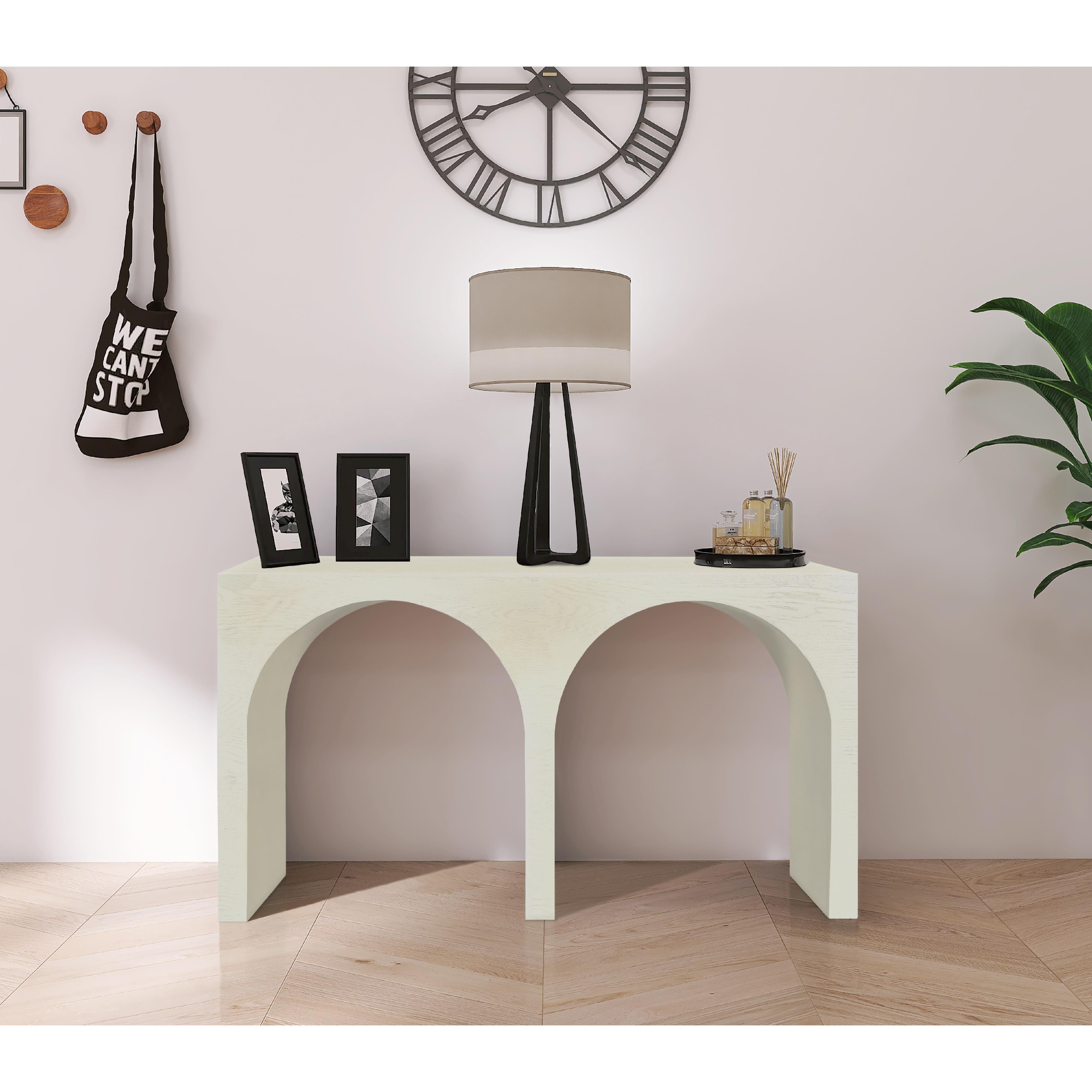 Meridian June Cream Oak Console Table