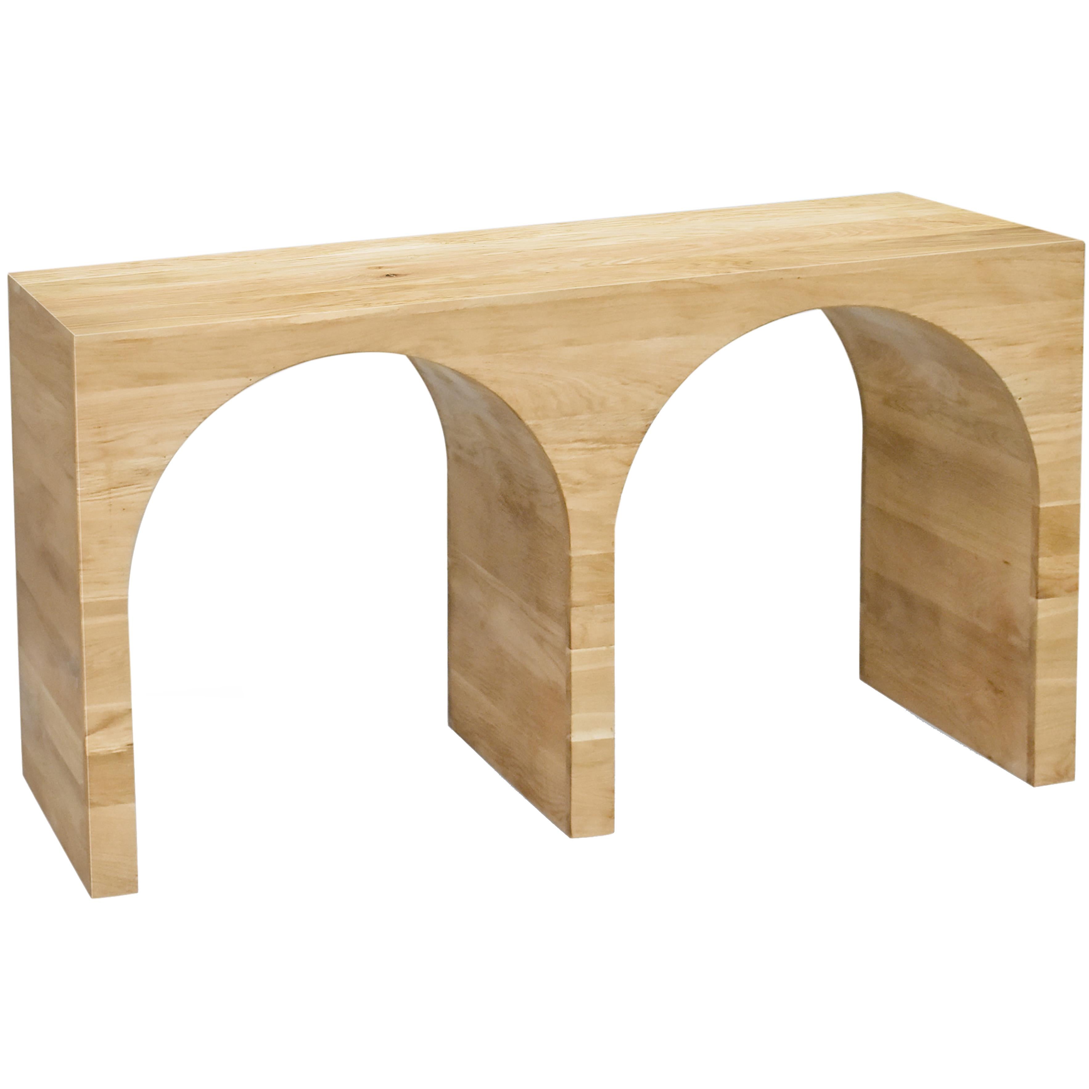 Meridian June White Oak Console Table