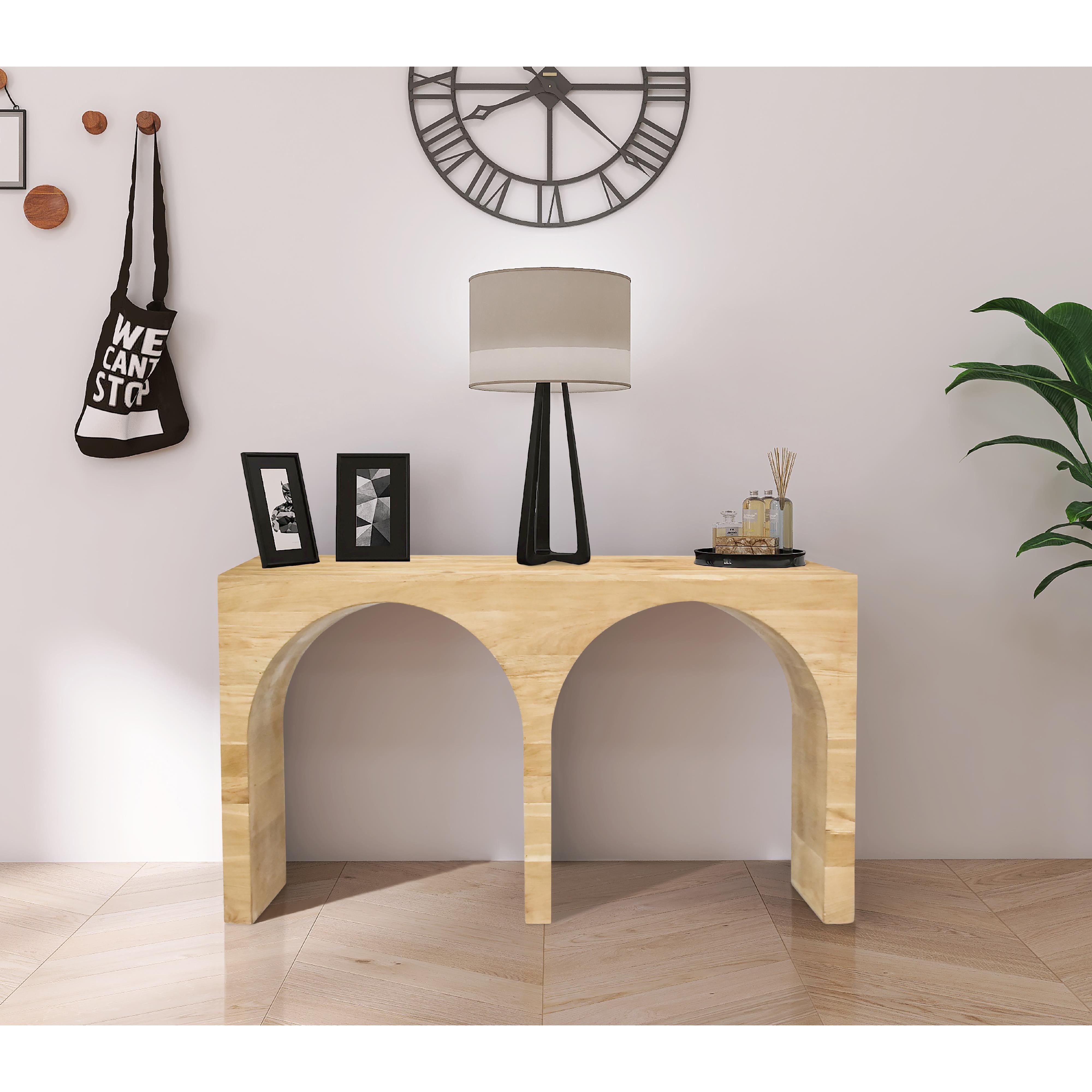 Meridian June White Oak Console Table