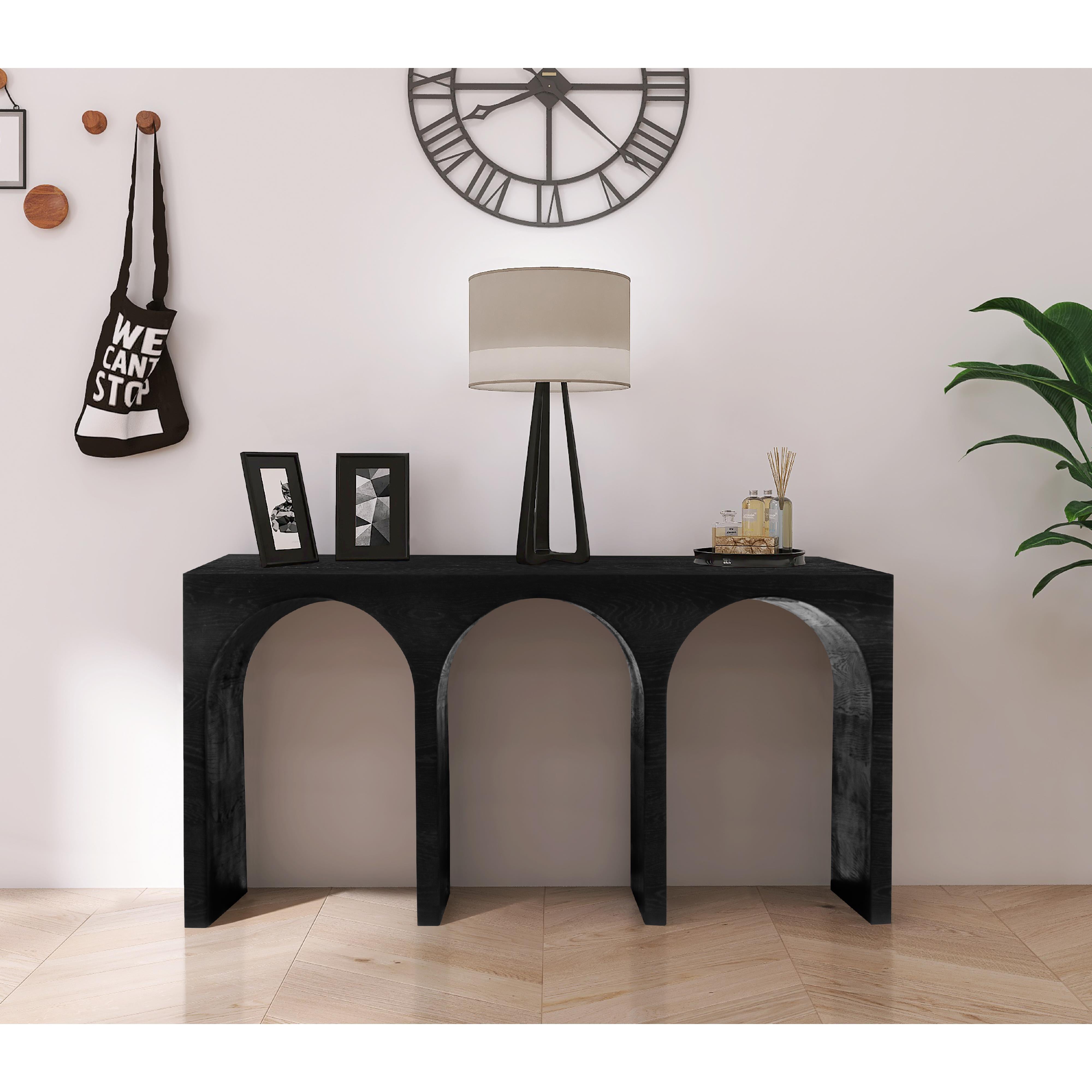 Meridian June Black Oak Console Table
