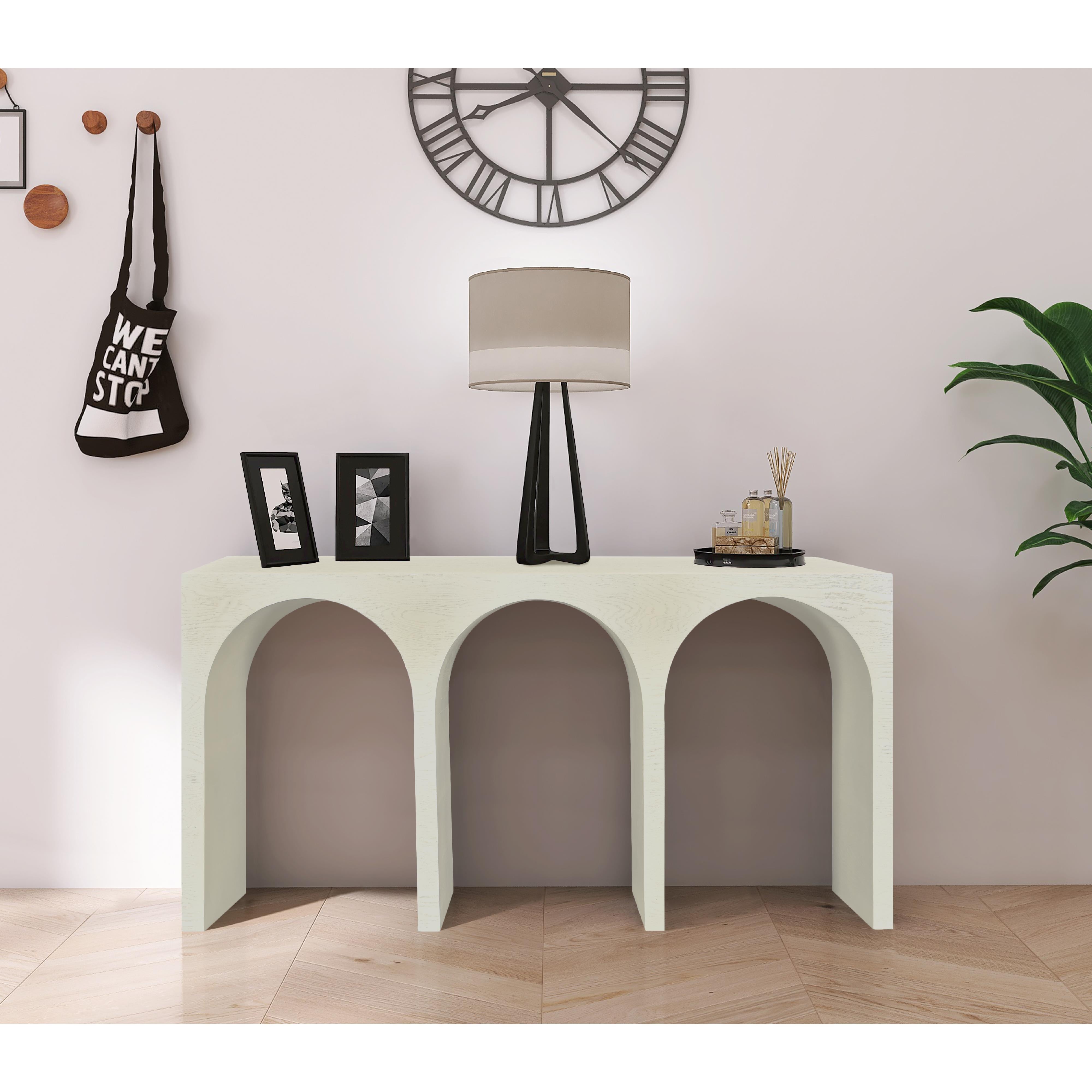 Meridian June Cream Oak Console Table
