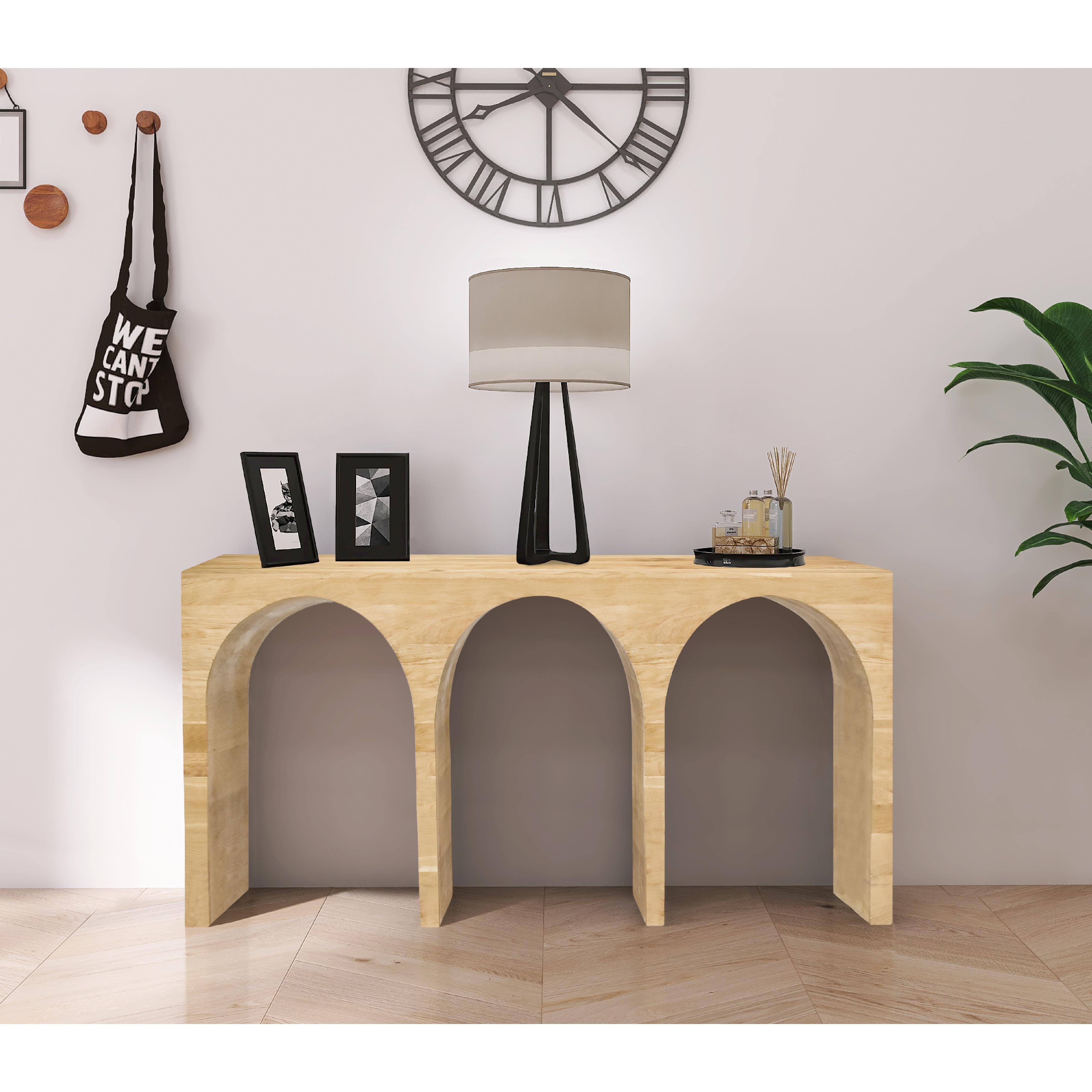 Meridian June White Oak Console Table
