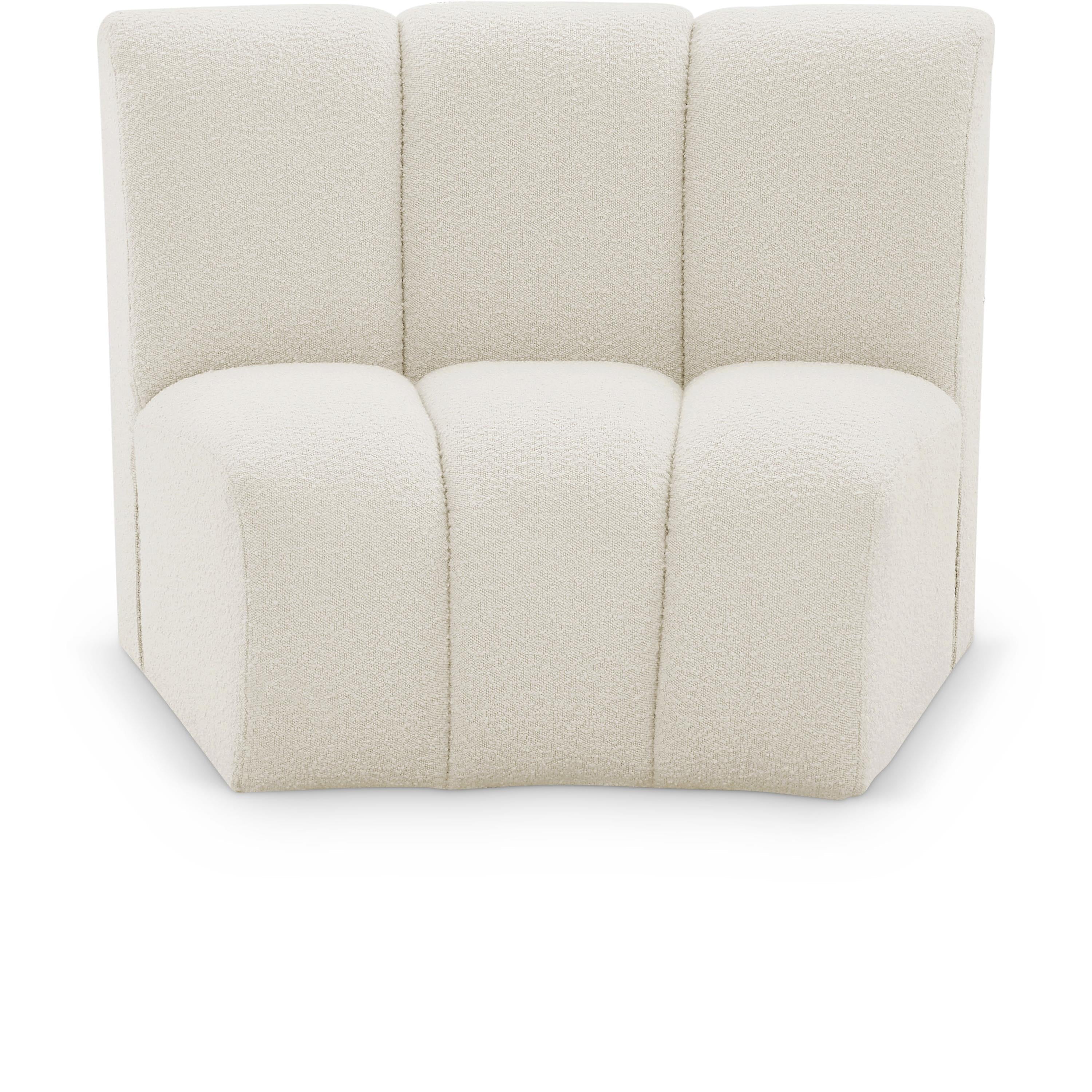 Meridian Infinity Cream Boucle Fabric Modular Chair