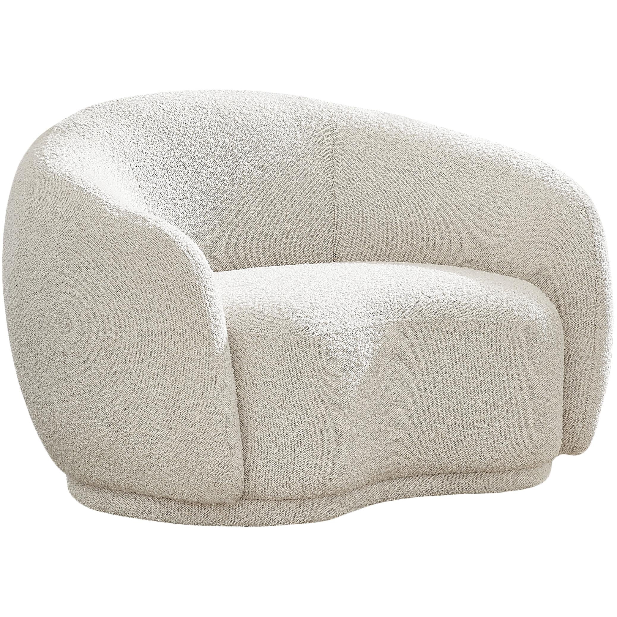 Meridian Hyde Cream Boucle Fabric Chair