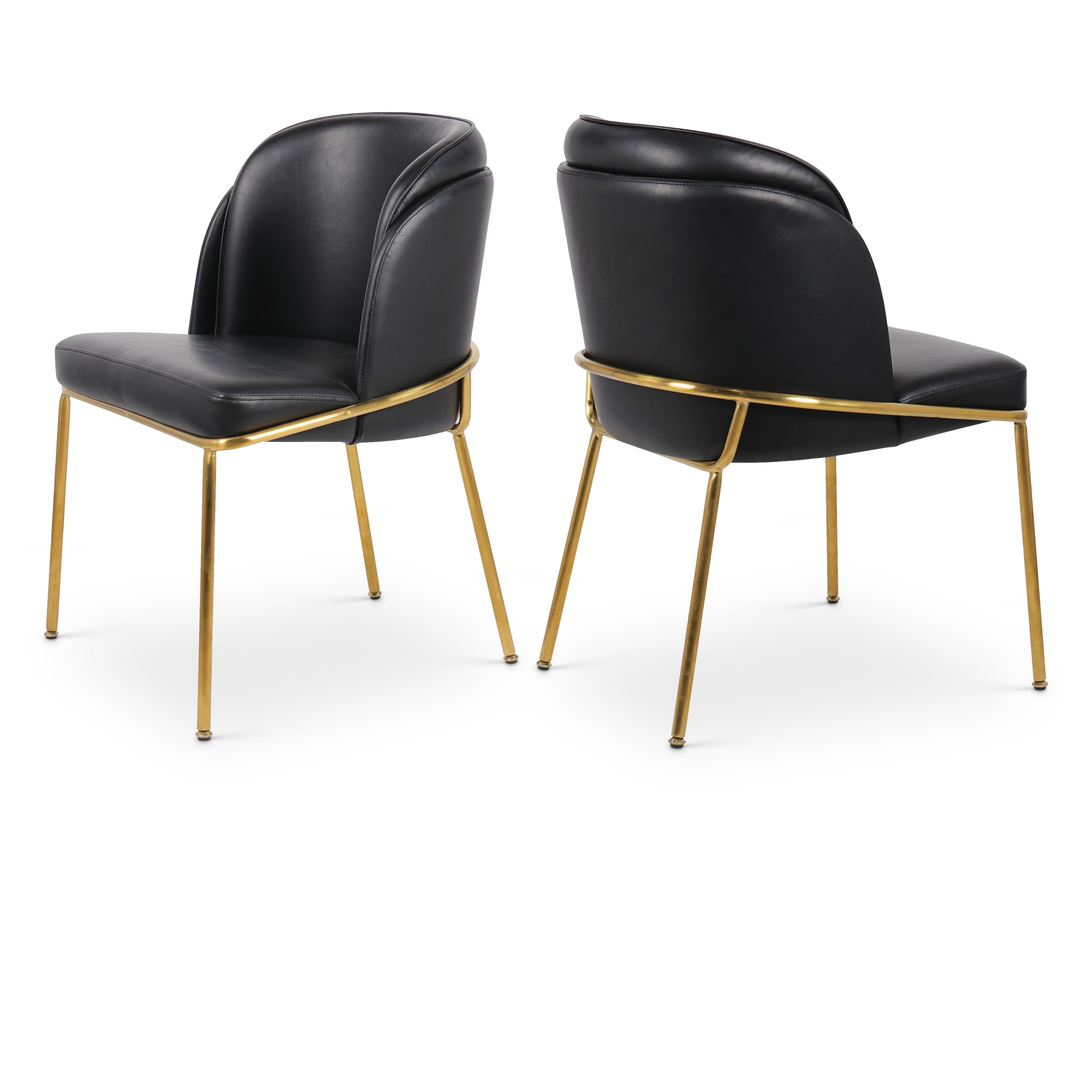 Meridian Jagger Black Vegan Leather Dining Chair