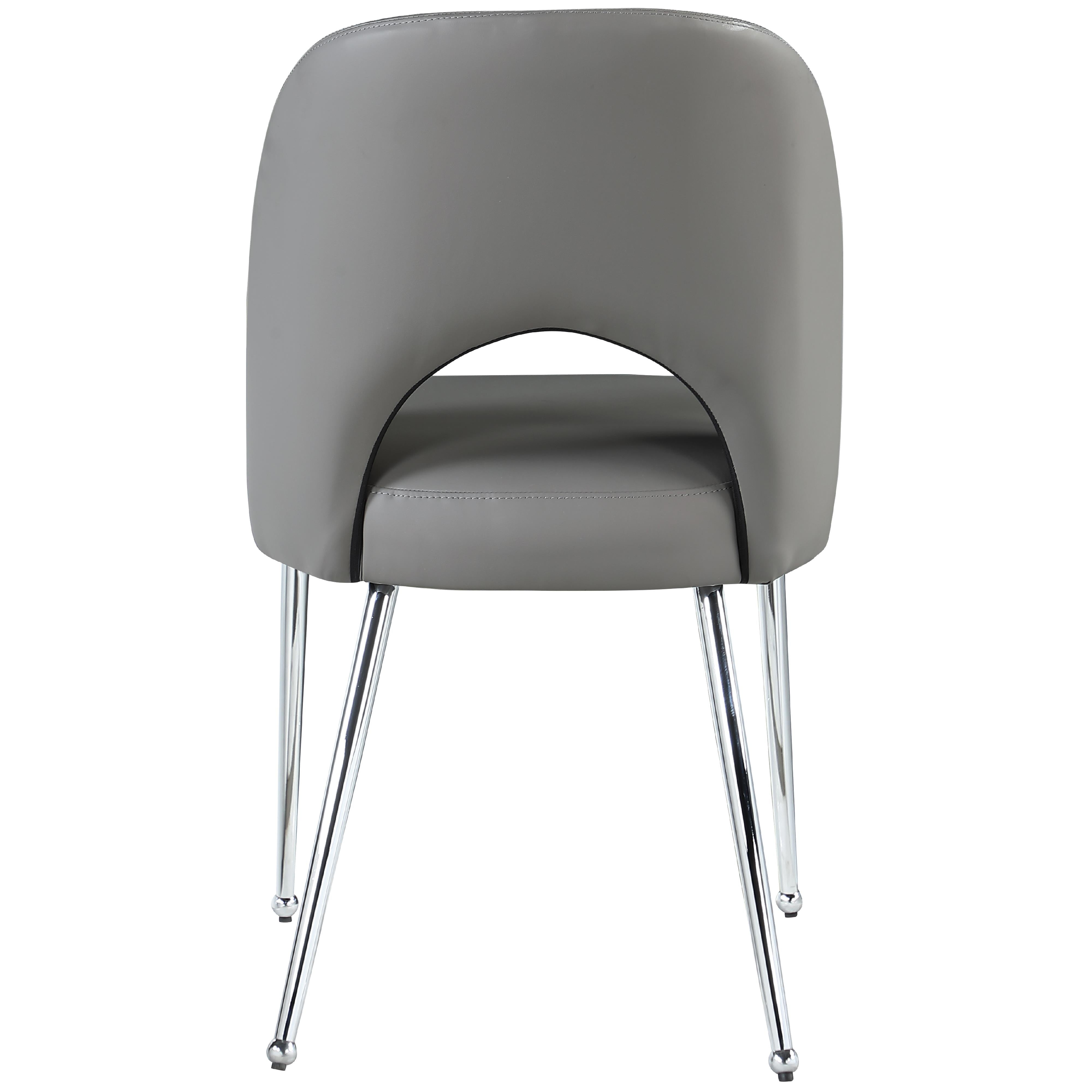 Meridian Logan Grey Vegan Leather Dining Chair
