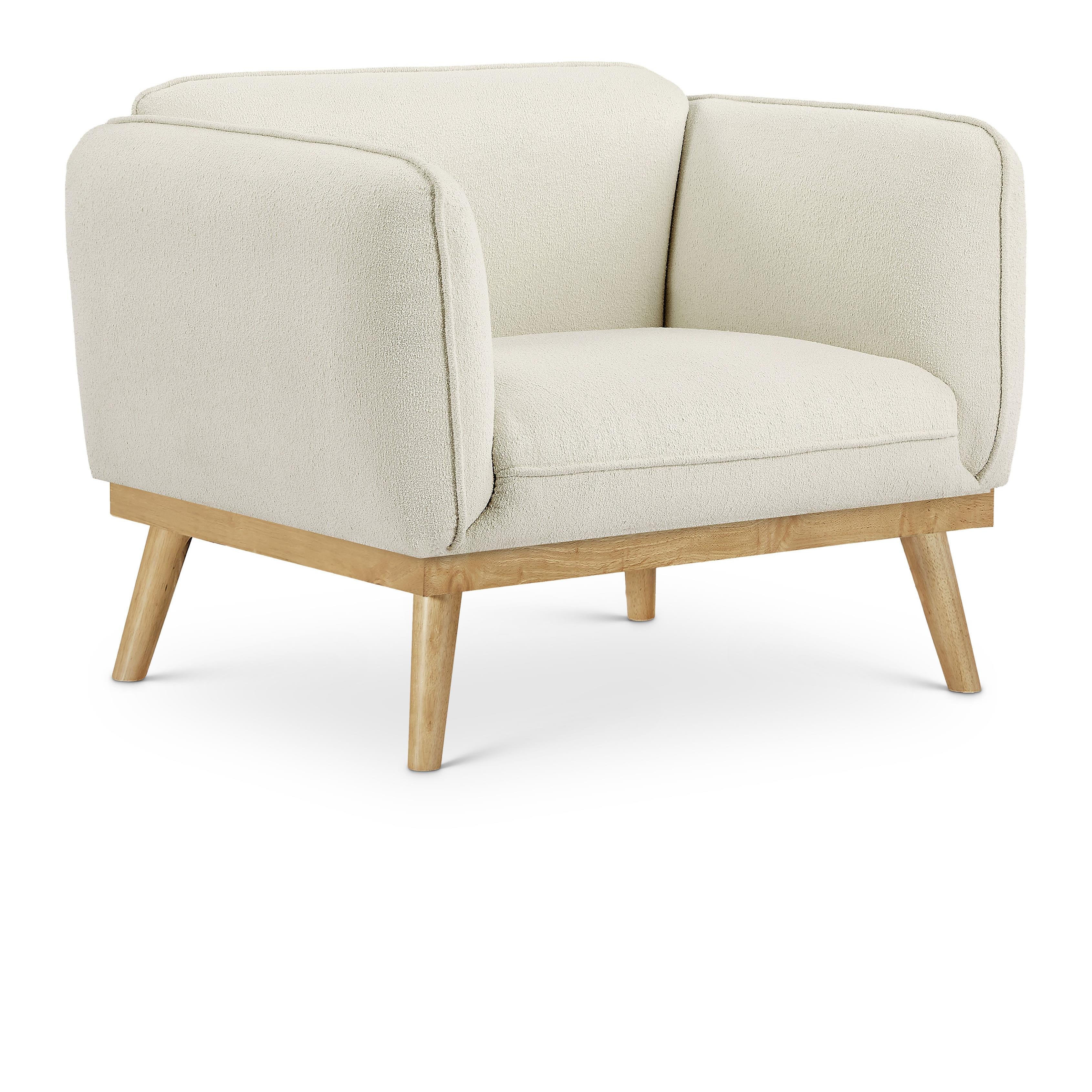 Meridian Nolita Cream Boucle Fabric Chair