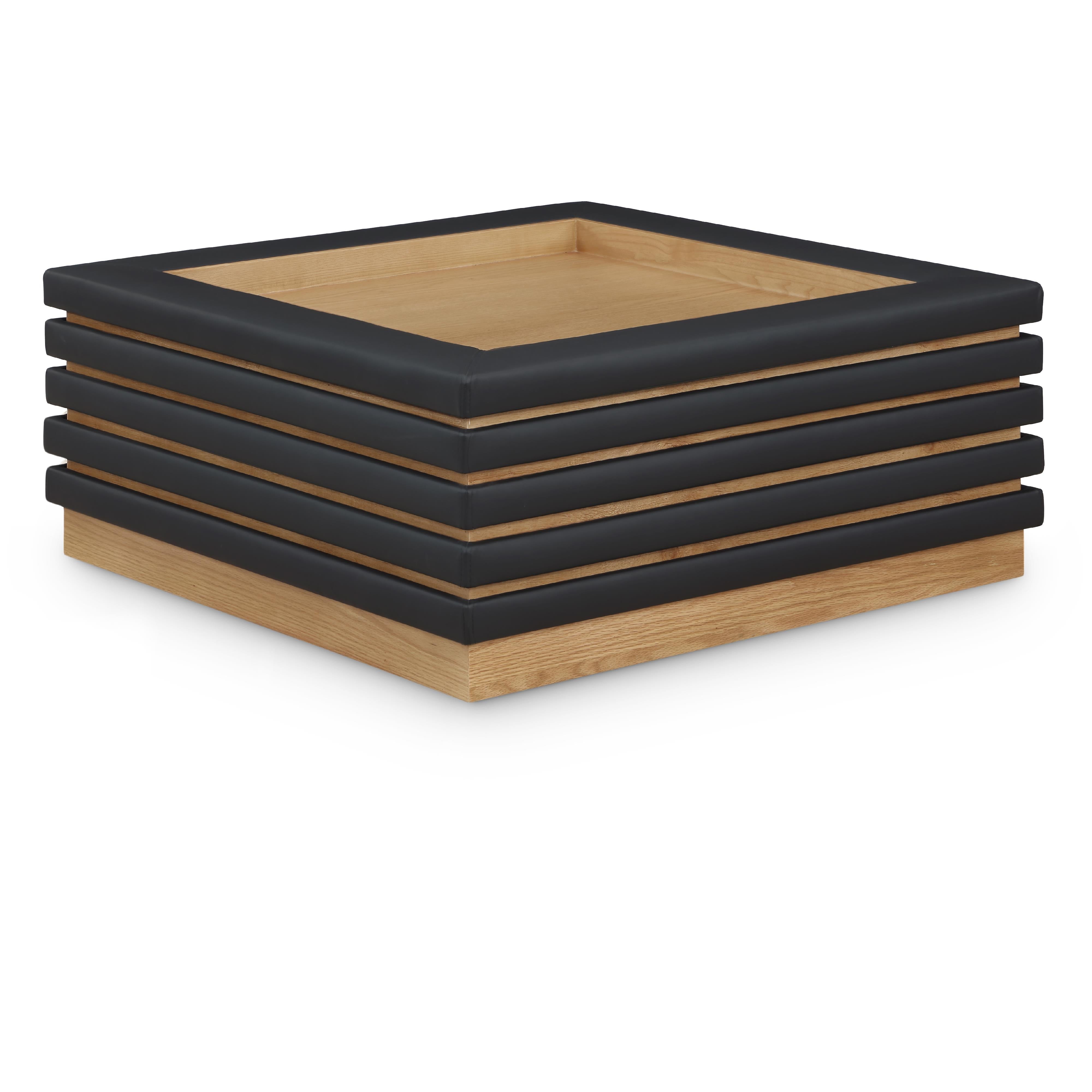 Meridian Rory Black Vegan Leather Coffee Table