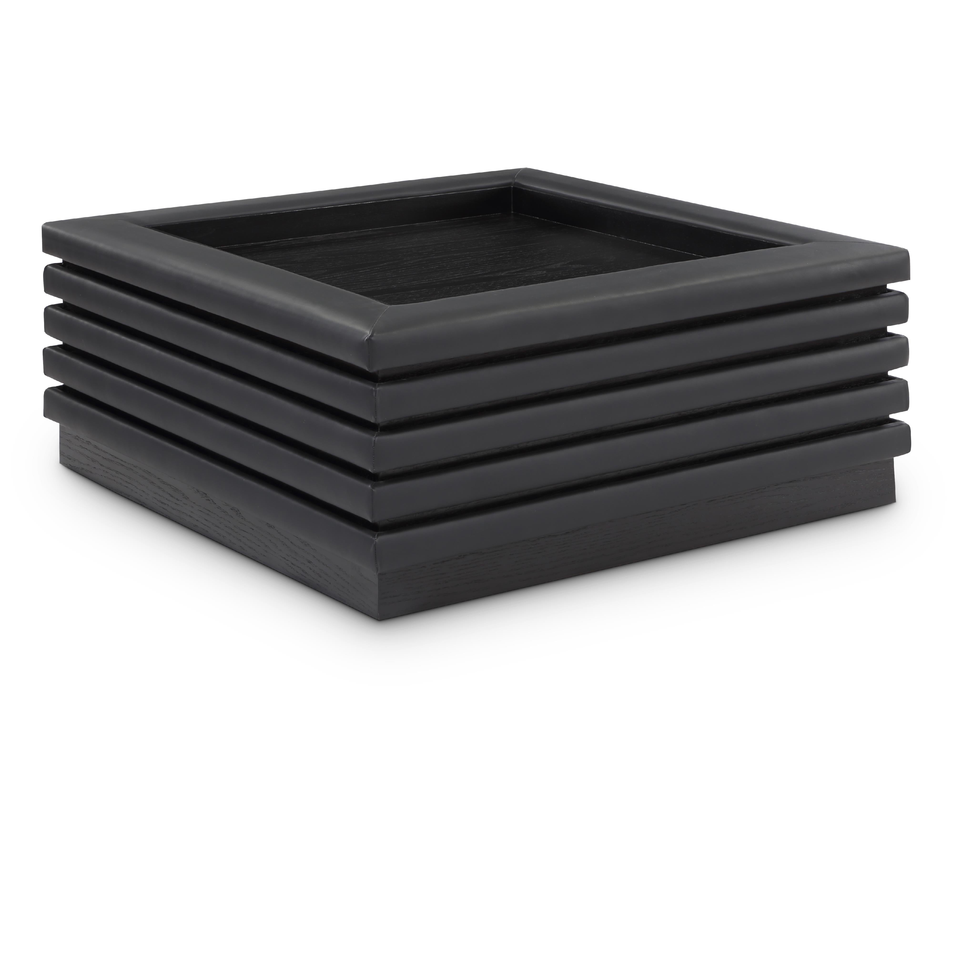 Meridian Rory Black Vegan Leather Coffee Table