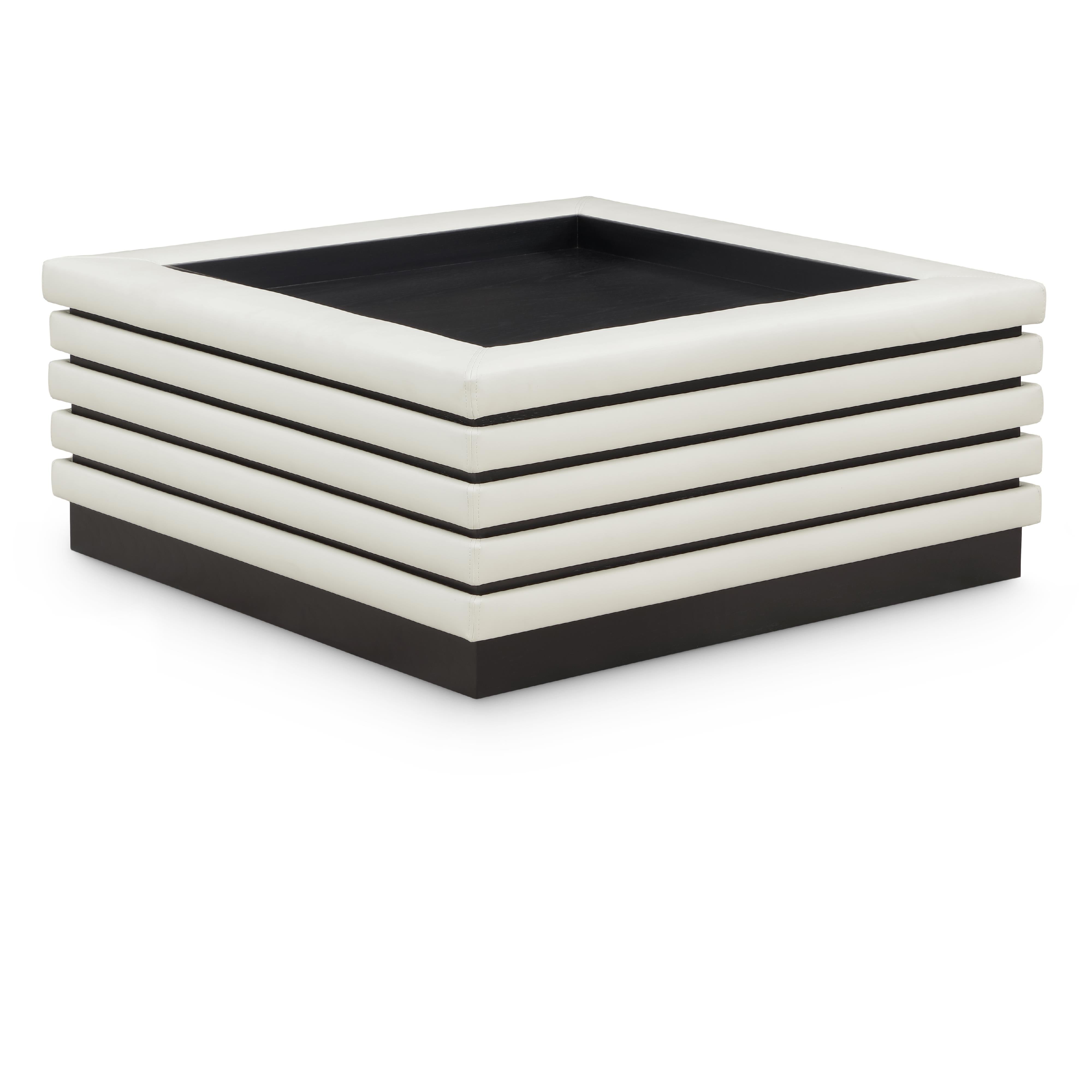 Meridian Rory Cream Vegan Leather Coffee Table