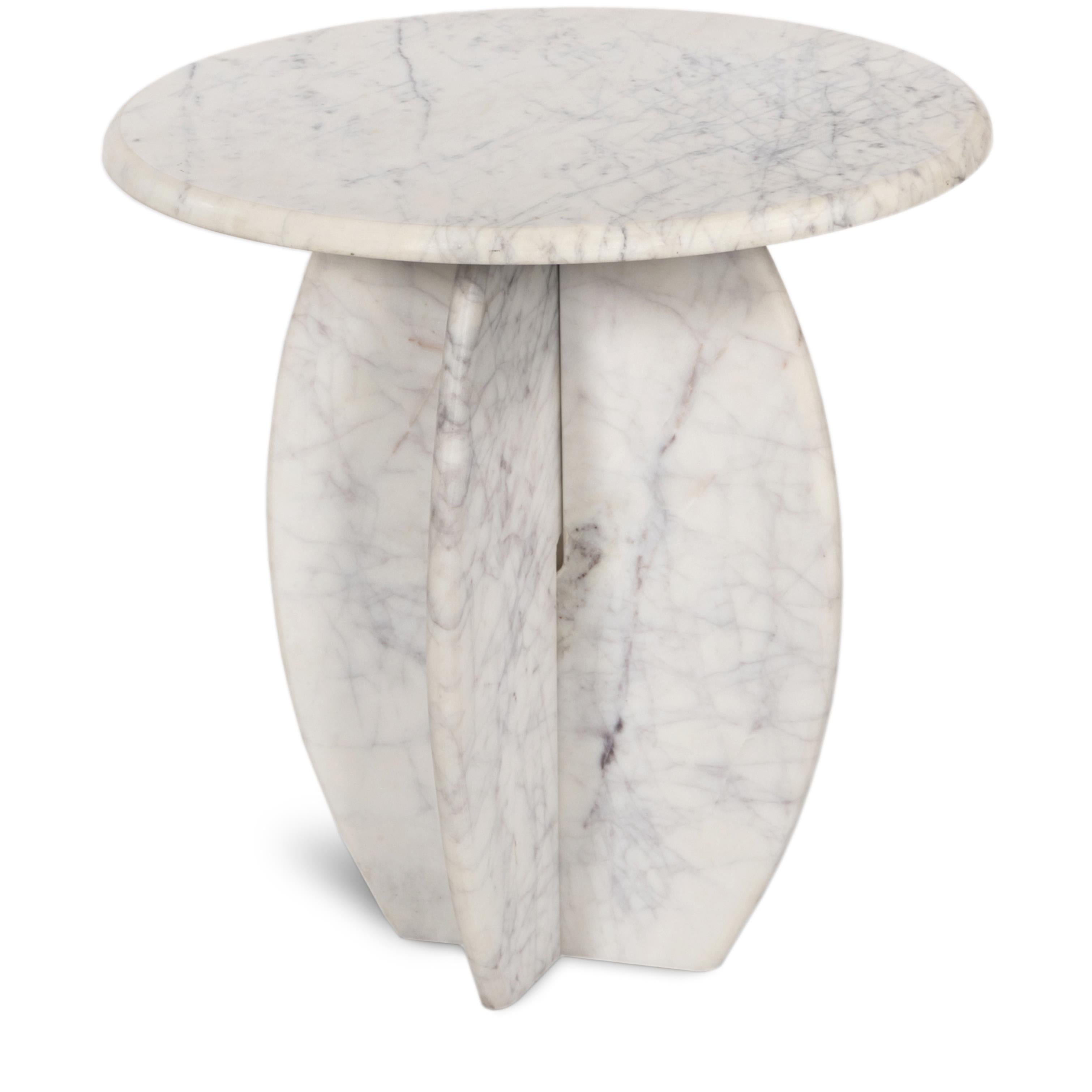 Meridian Formentera White End Table
