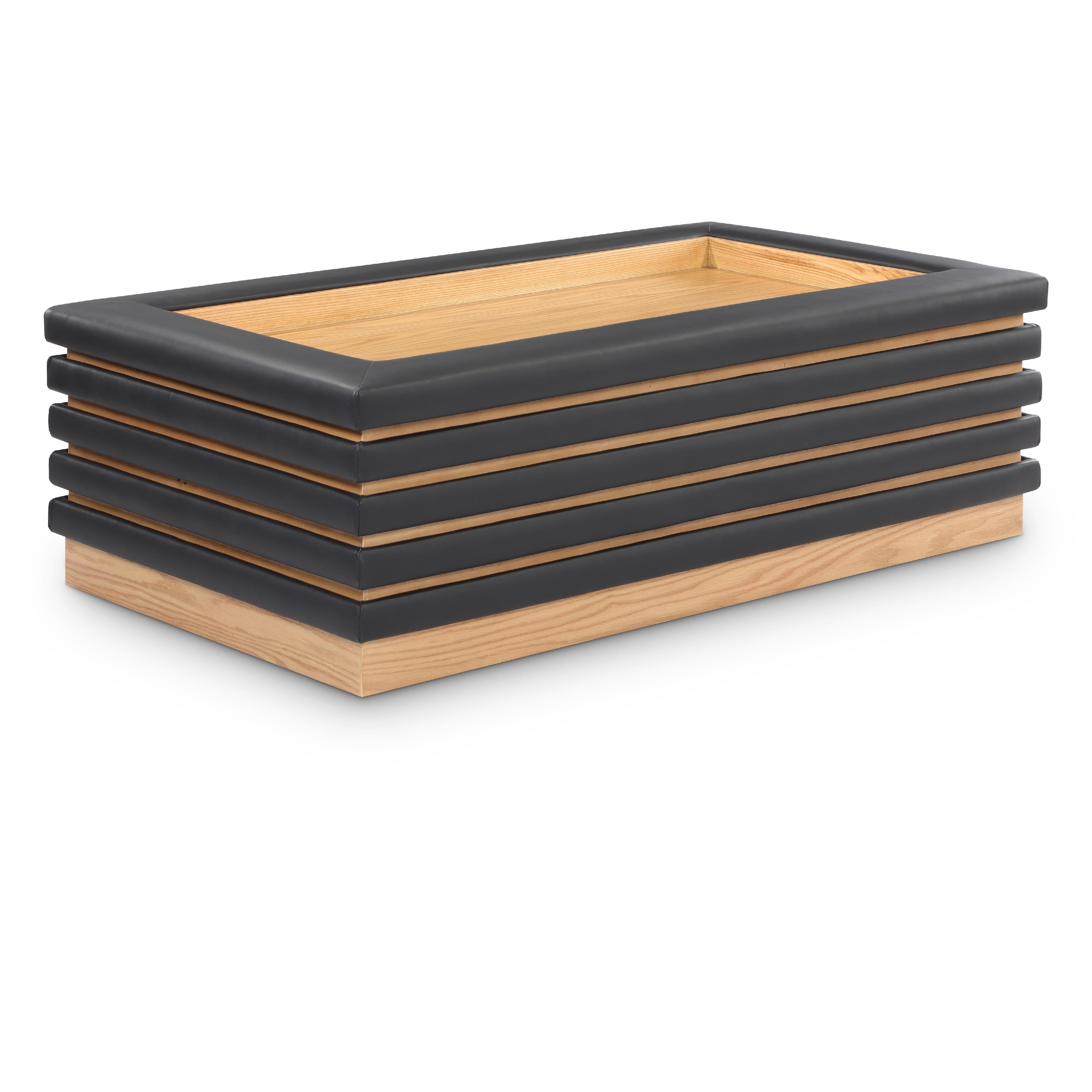 Meridian Rory Black Vegan Leather Coffee Table