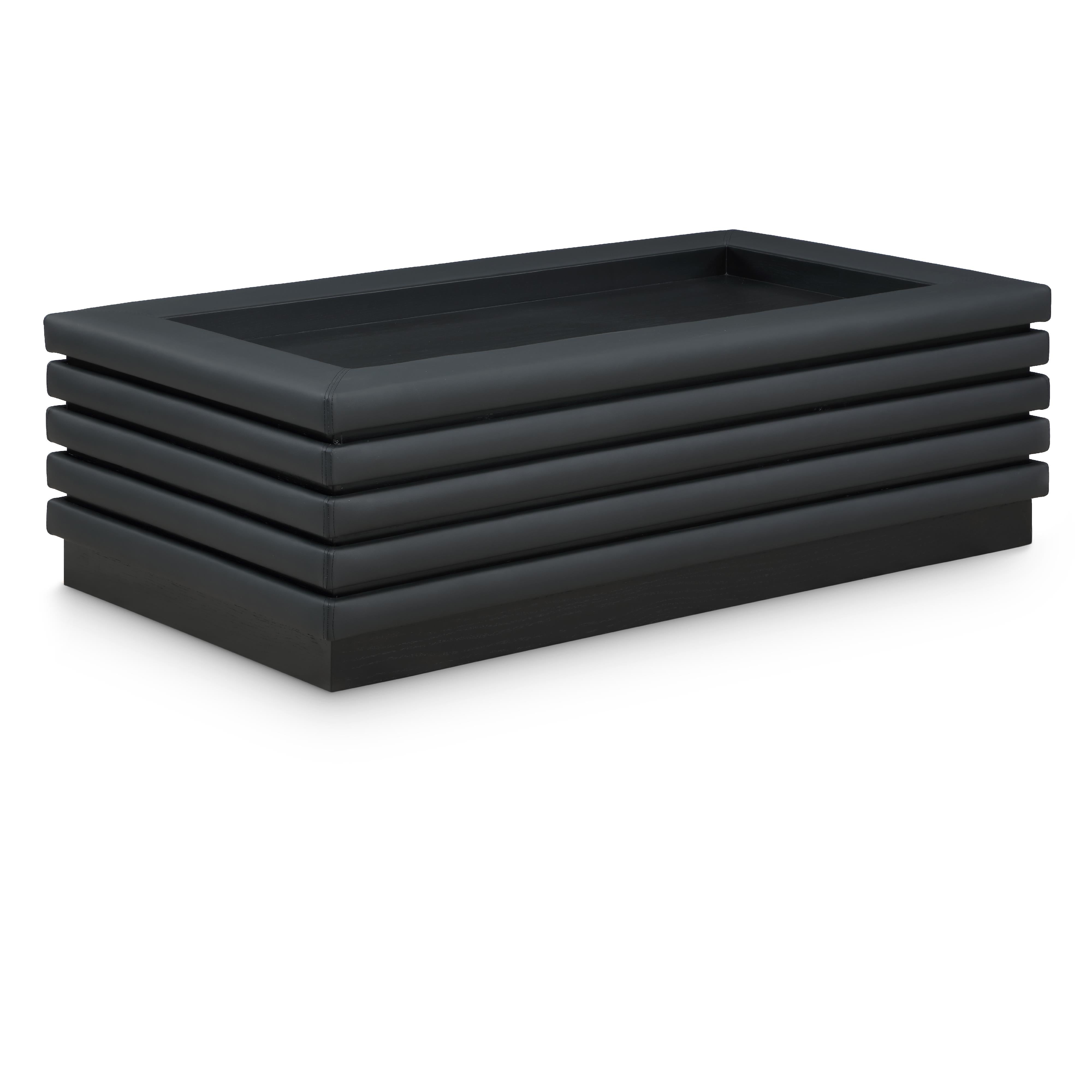 Meridian Rory Black Vegan Leather Coffee Table