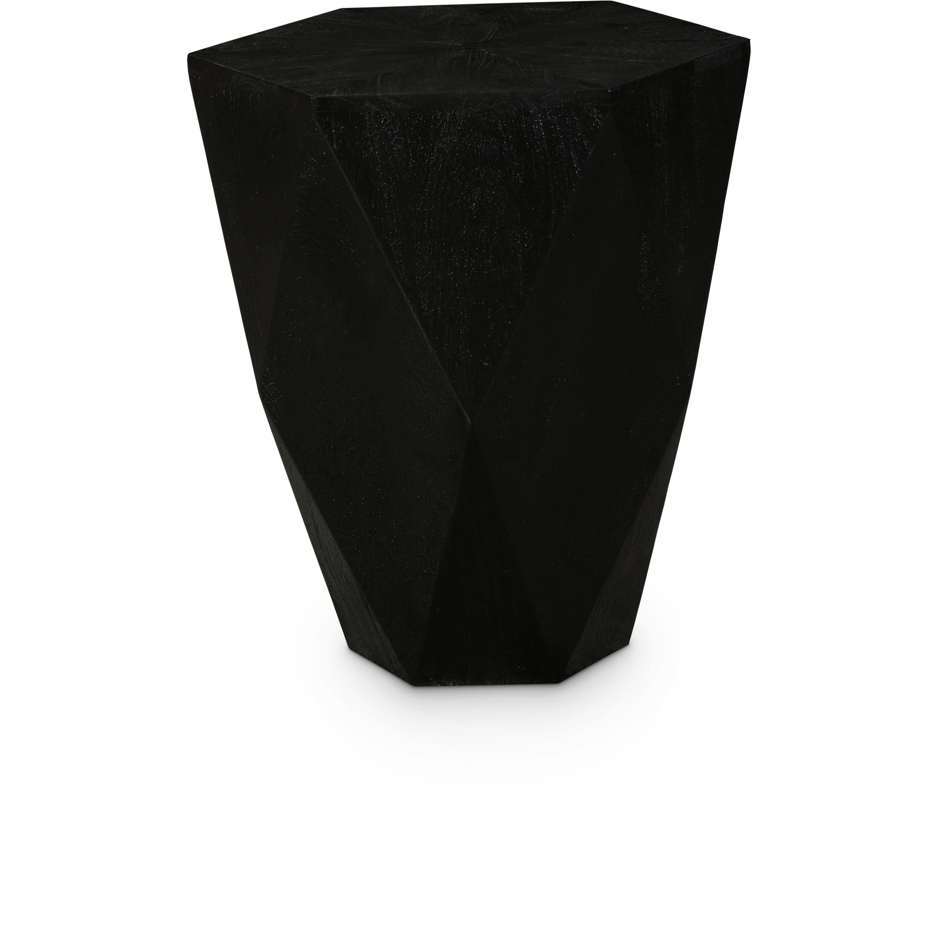 Meridian Diamante Black End Table