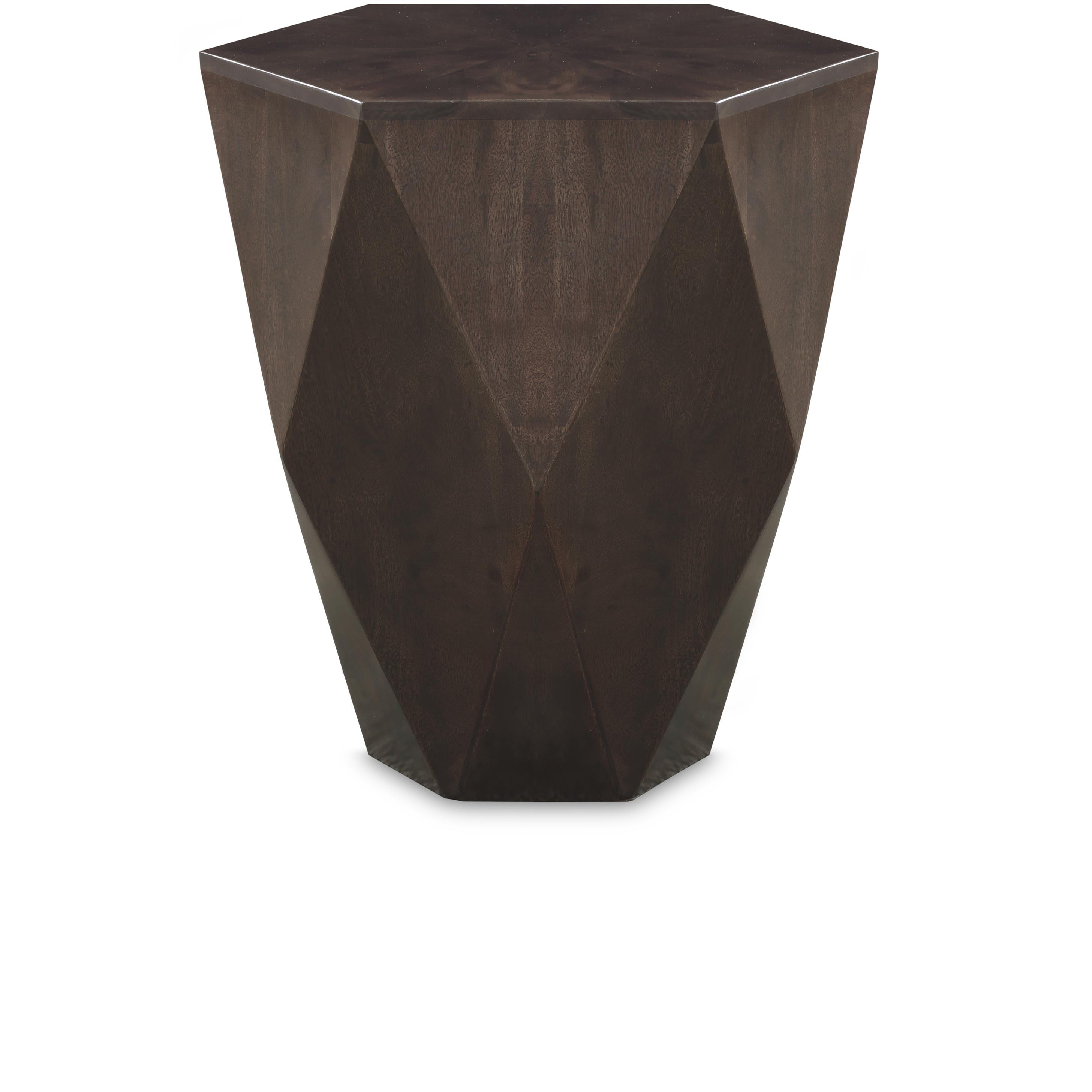 Meridian Diamante Brown End Table